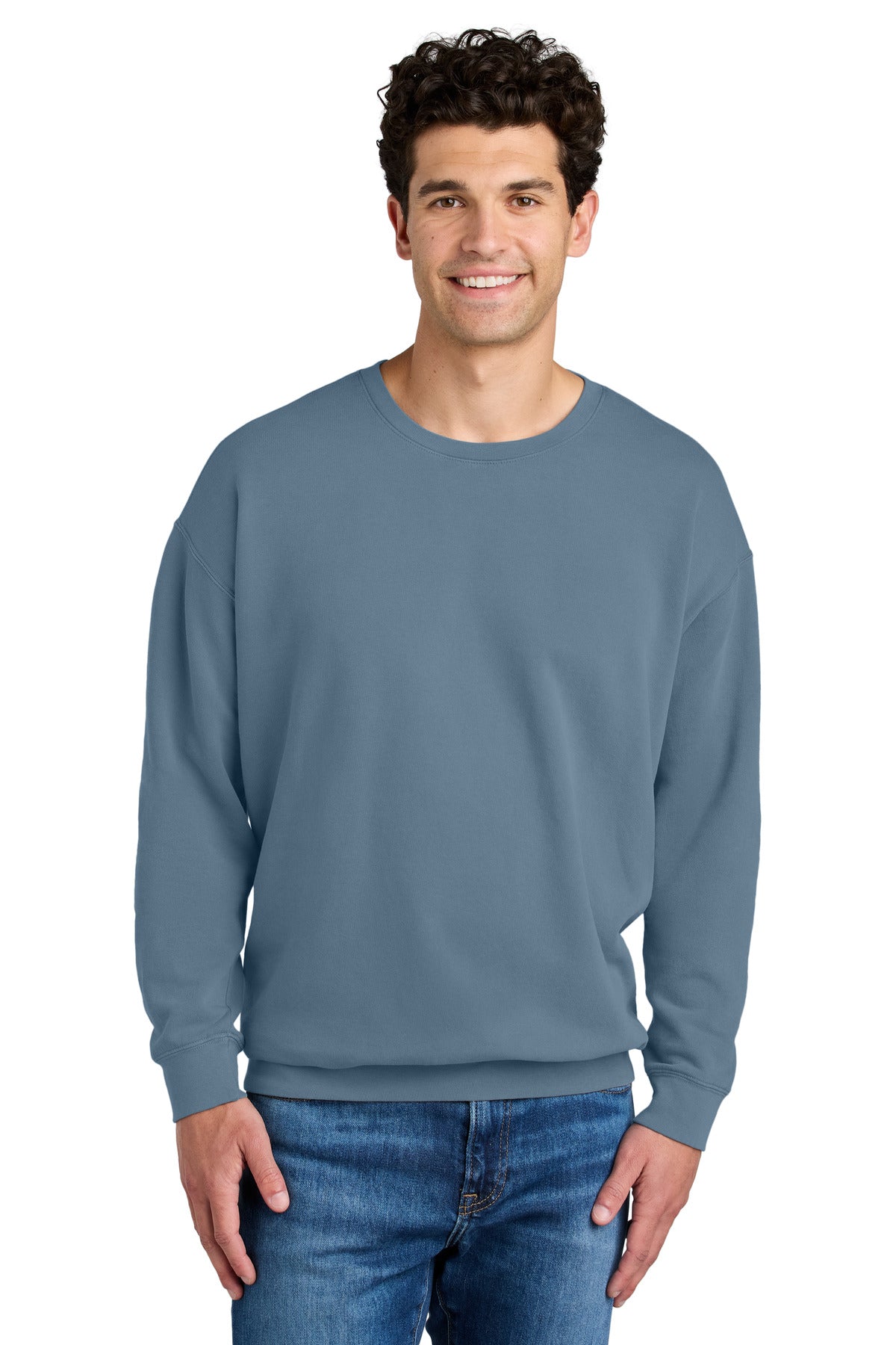 6.4-ounce 100% ring spun US cotton Garment-dyed for a lived- - Blue Jean