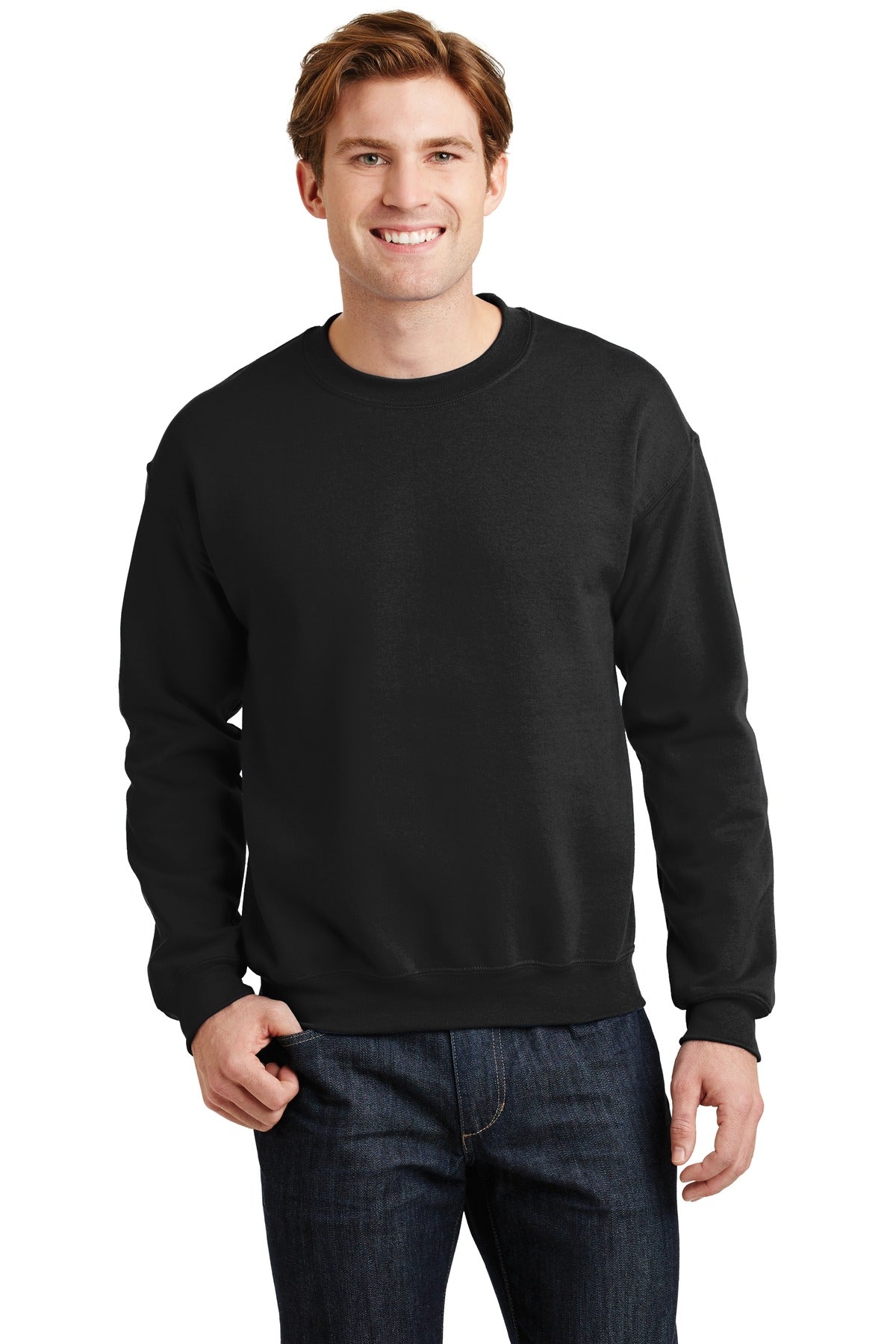 8-ounce 50/50 cotton/poly 60/40 cotton/poly (Heather Sports) - Black
