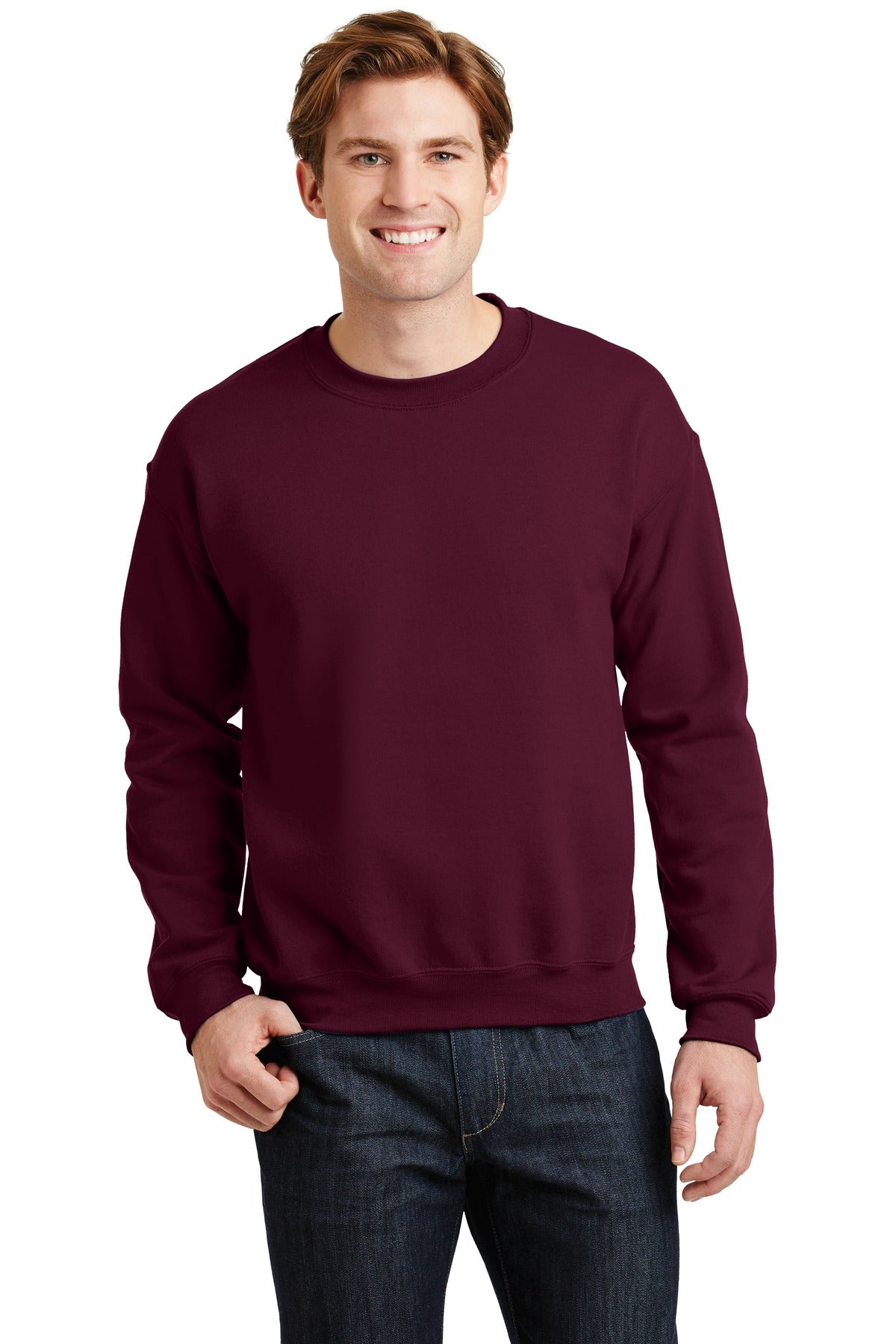 8-ounce 50/50 cotton/poly 60/40 cotton/poly (Heather Sports) - Maroon