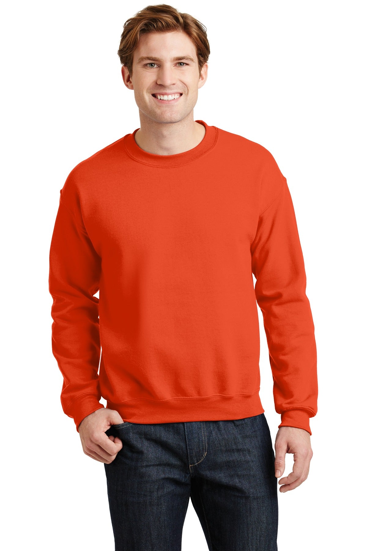 8-ounce 50/50 cotton/poly 60/40 cotton/poly (Heather Sports) - Orange