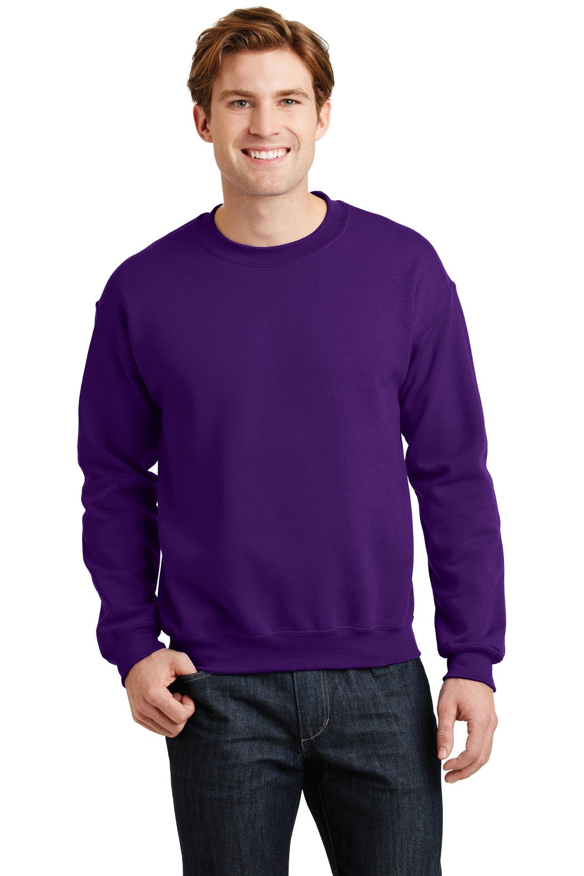 8-ounce 50/50 cotton/poly 60/40 cotton/poly (Heather Sports) - Purple