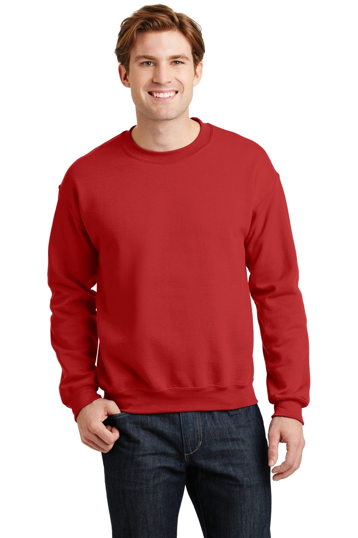 8-ounce 50/50 cotton/poly 60/40 cotton/poly (Heather Sports) - Red
