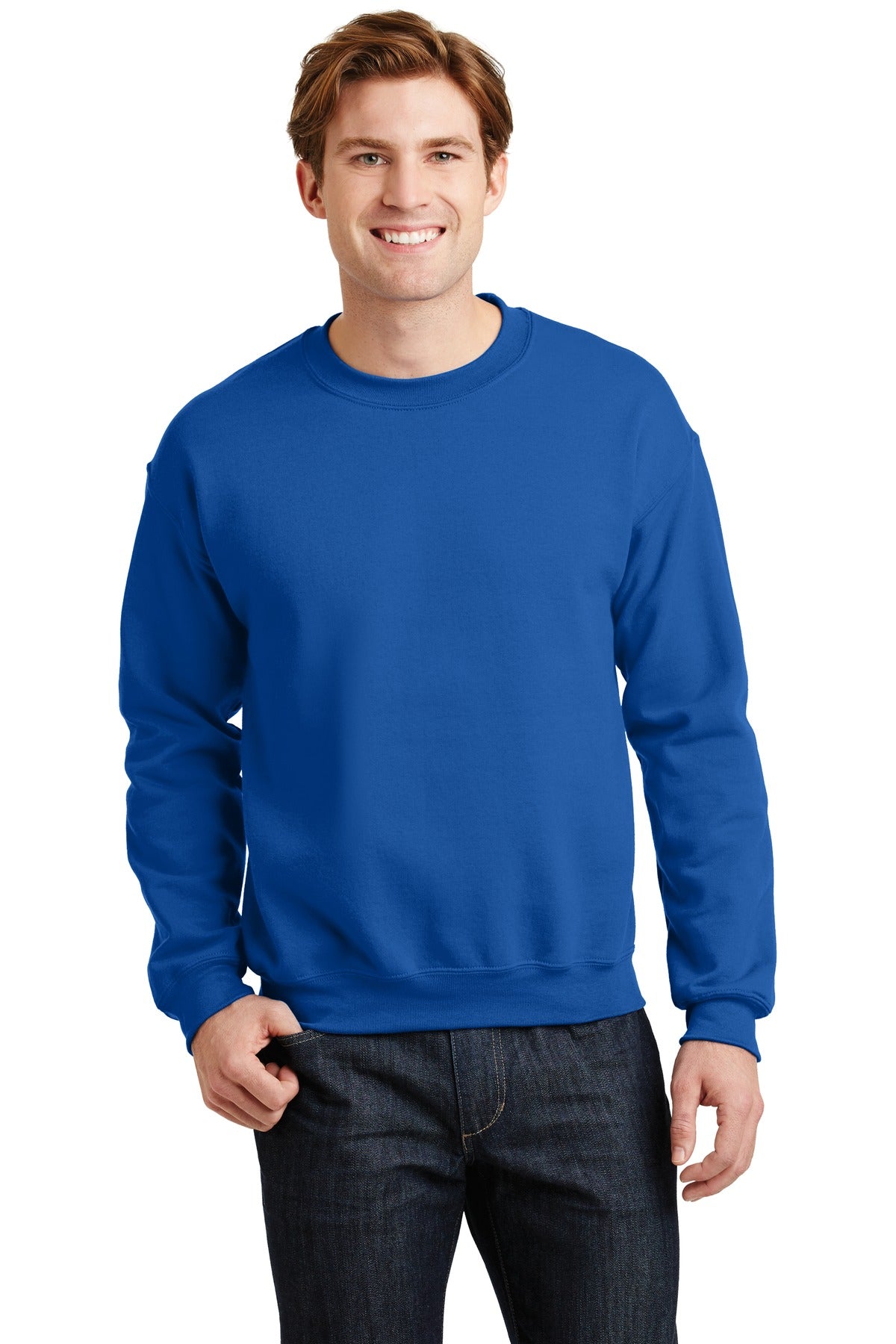 8-ounce 50/50 cotton/poly 60/40 cotton/poly (Heather Sports) - Royal