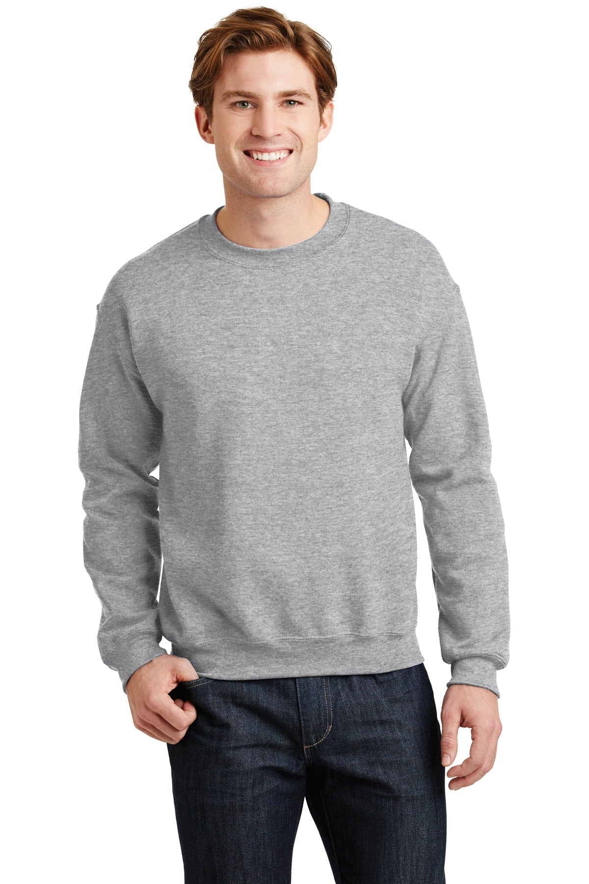 8-ounce 50/50 cotton/poly 60/40 cotton/poly (Heather Sports) - Sport Grey