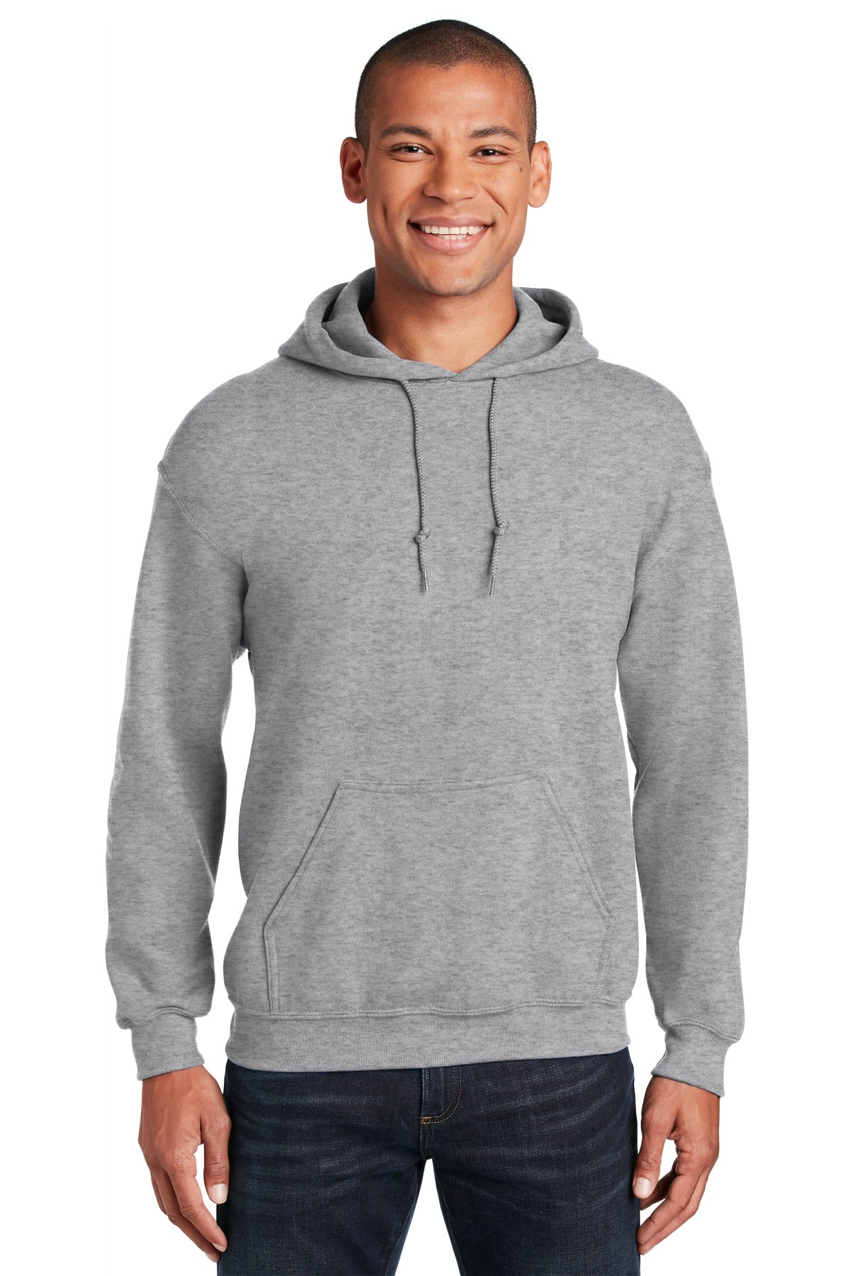 8-ounce 50/50 cotton/poly Double-needle stitching at waistba - Sport Grey
