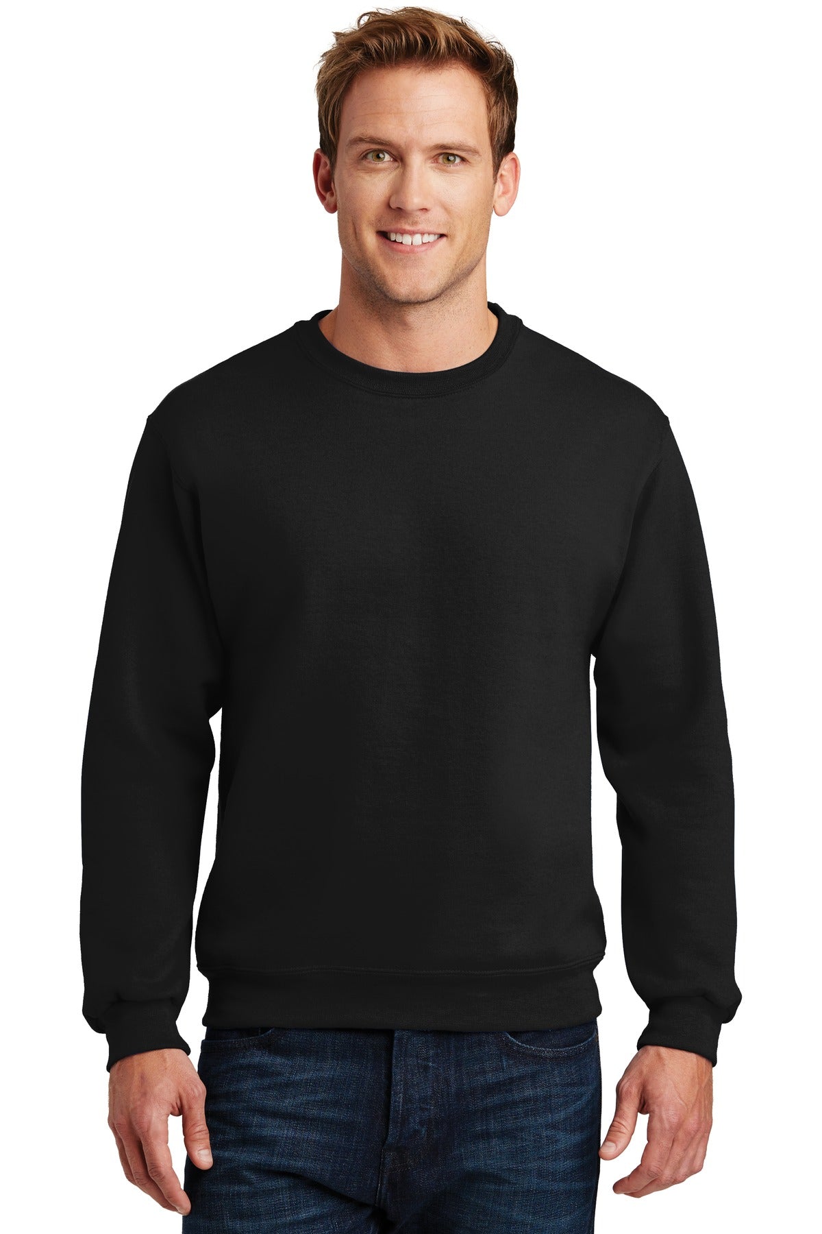 9.5-ounce 50/50 cotton/poly NuBlend pill-resistant fleece Co - Black