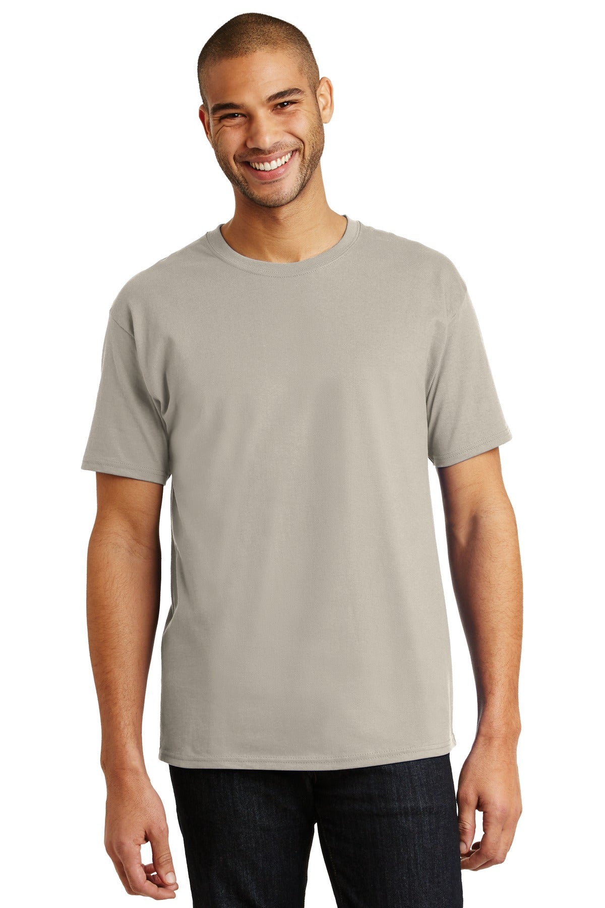 6-ounce 100% cotton 99/1 cotton/poly (Ash)60/40 cotton/poly - Sand