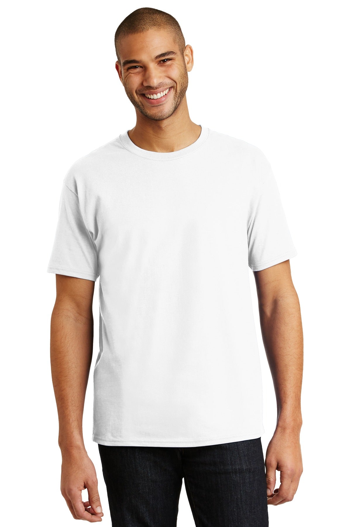 6-ounce 100% cotton 99/1 cotton/poly (Ash)60/40 cotton/poly - White
