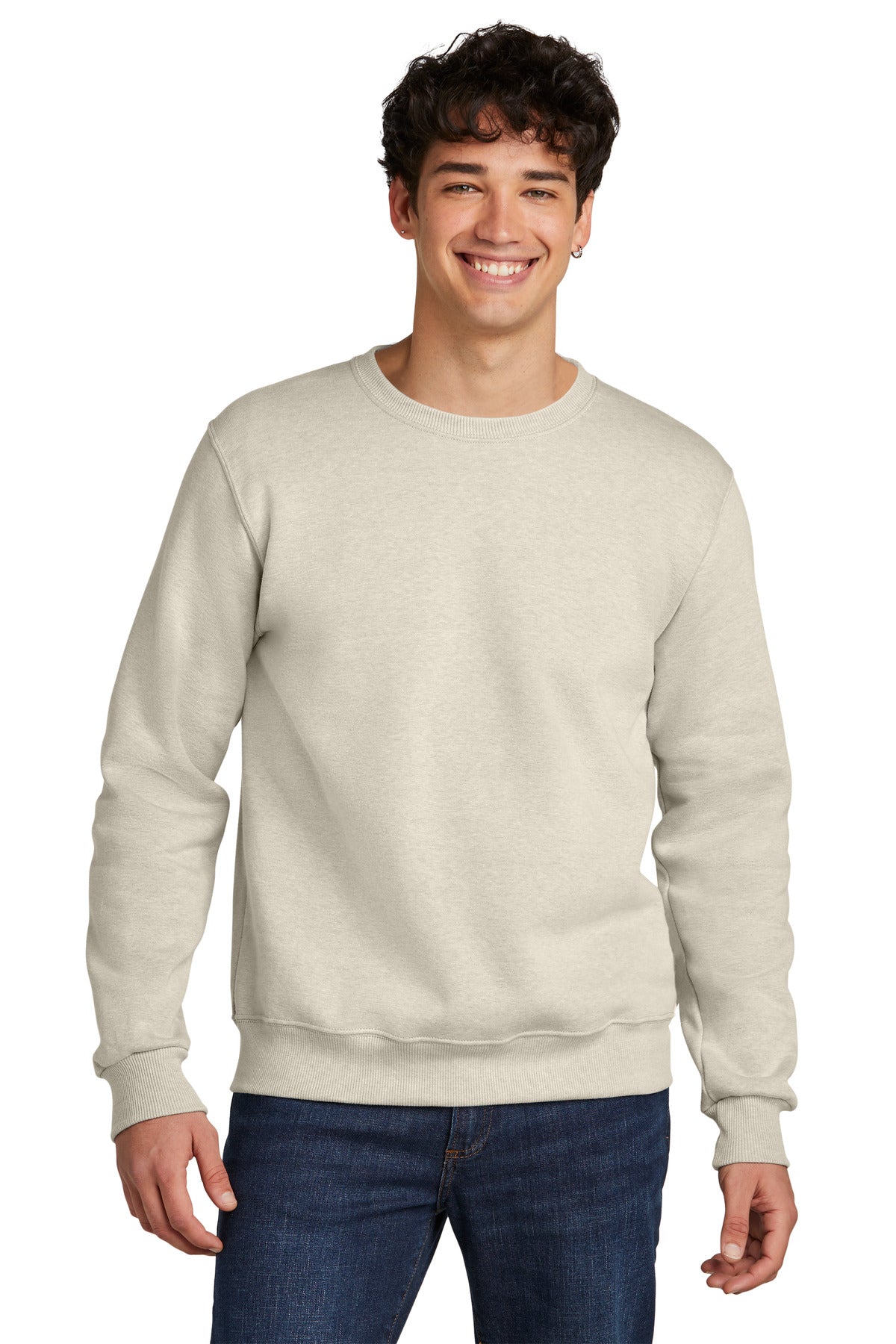 8.5-ounce 57/43 combed ring spun cotton/recycled poly fleece - Sweet Cream Heather