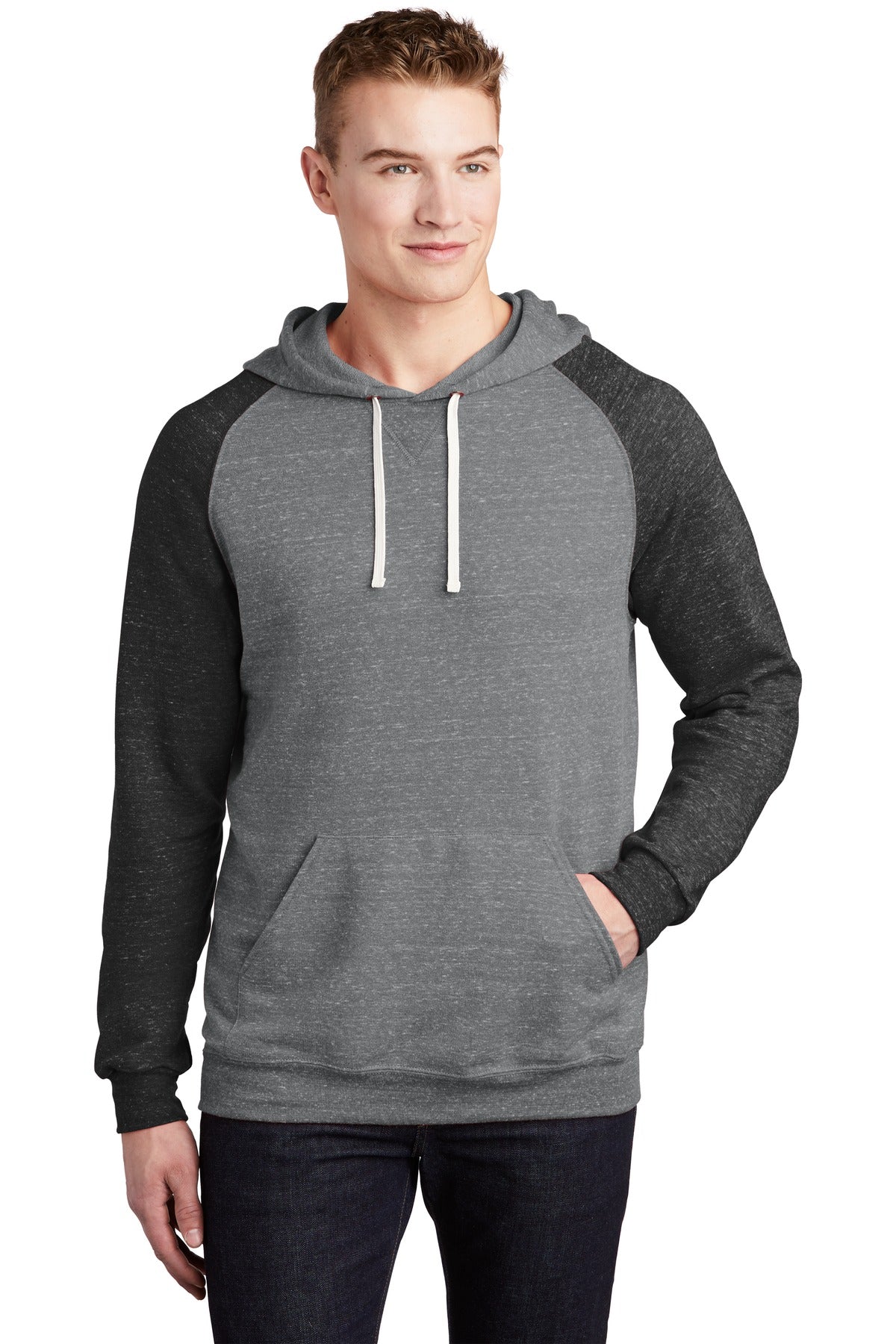 7.2-ounce 66/34 poly/ring spun cotton French terry Classic f - Charcoal/ Black