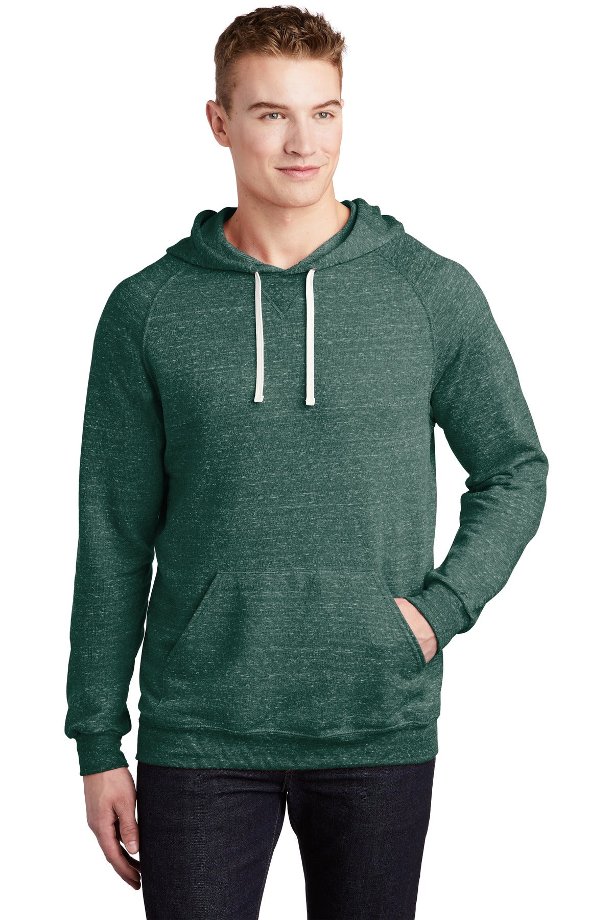 7.2-ounce 66/34 poly/ring spun cotton French terry Classic f - Forest Green