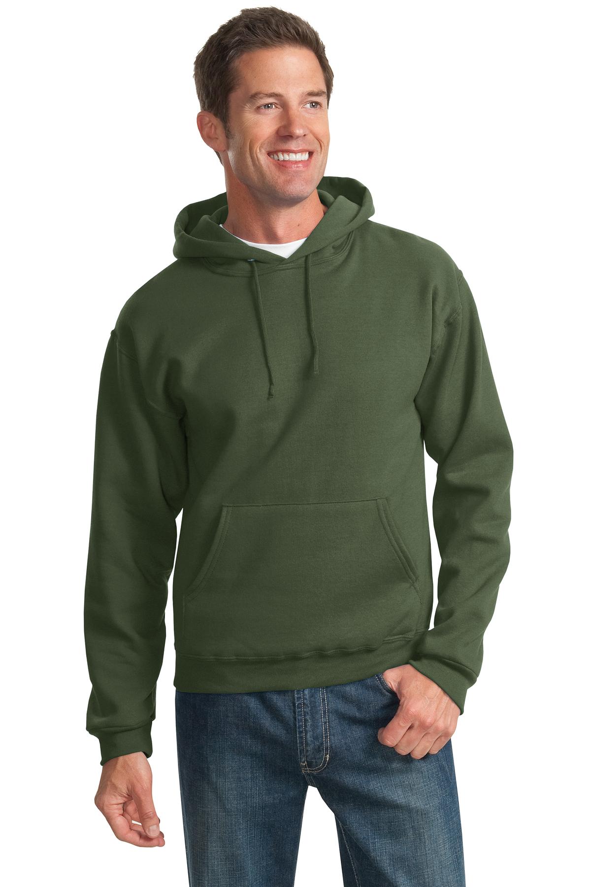8-ounce 50/50 cotton/poly NuBlend pill-resistant fleeceHigh - Military Green