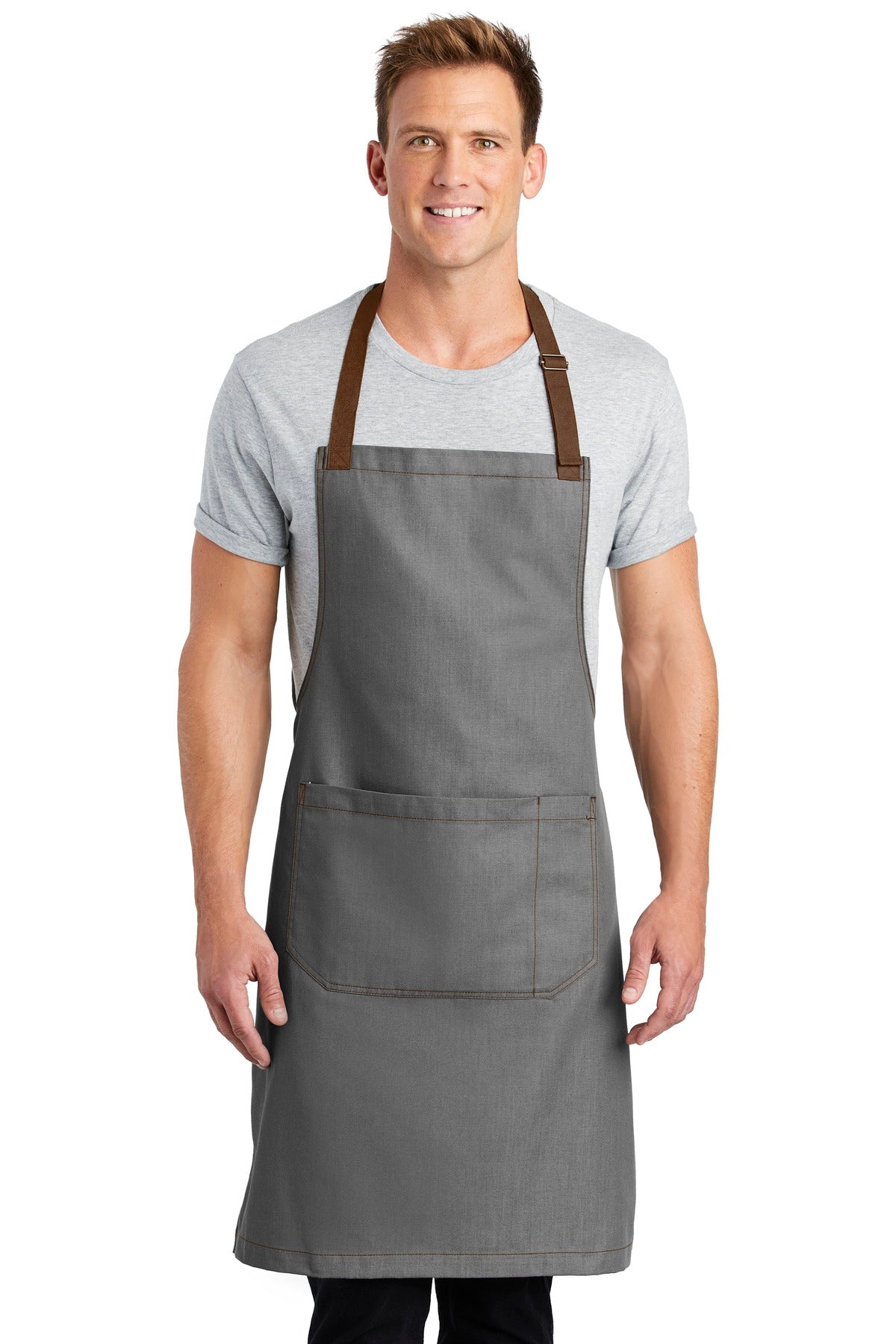 Craftsman styling creates a signature look in this apron tha - Ash Grey