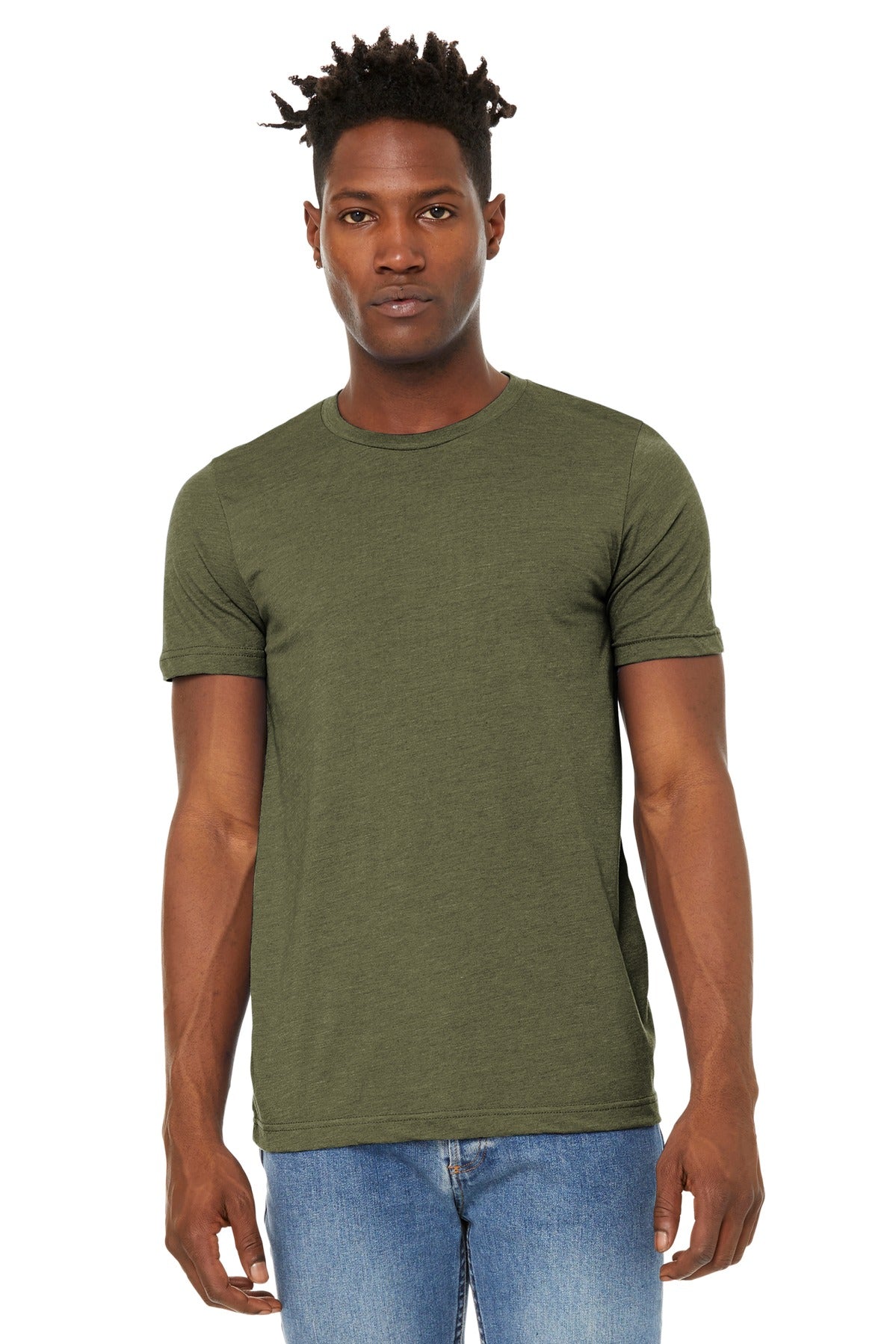 Retail fit Tear-away label Side seamed Shoulder taping 4.2-o - Heather Olive