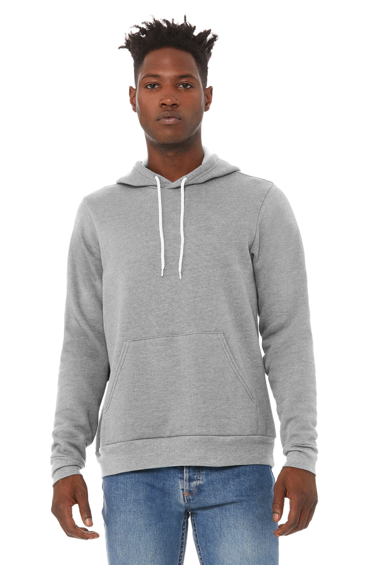 Retail fit Tear-away label White drawcords Side seamed Kanga - Athletic Heather