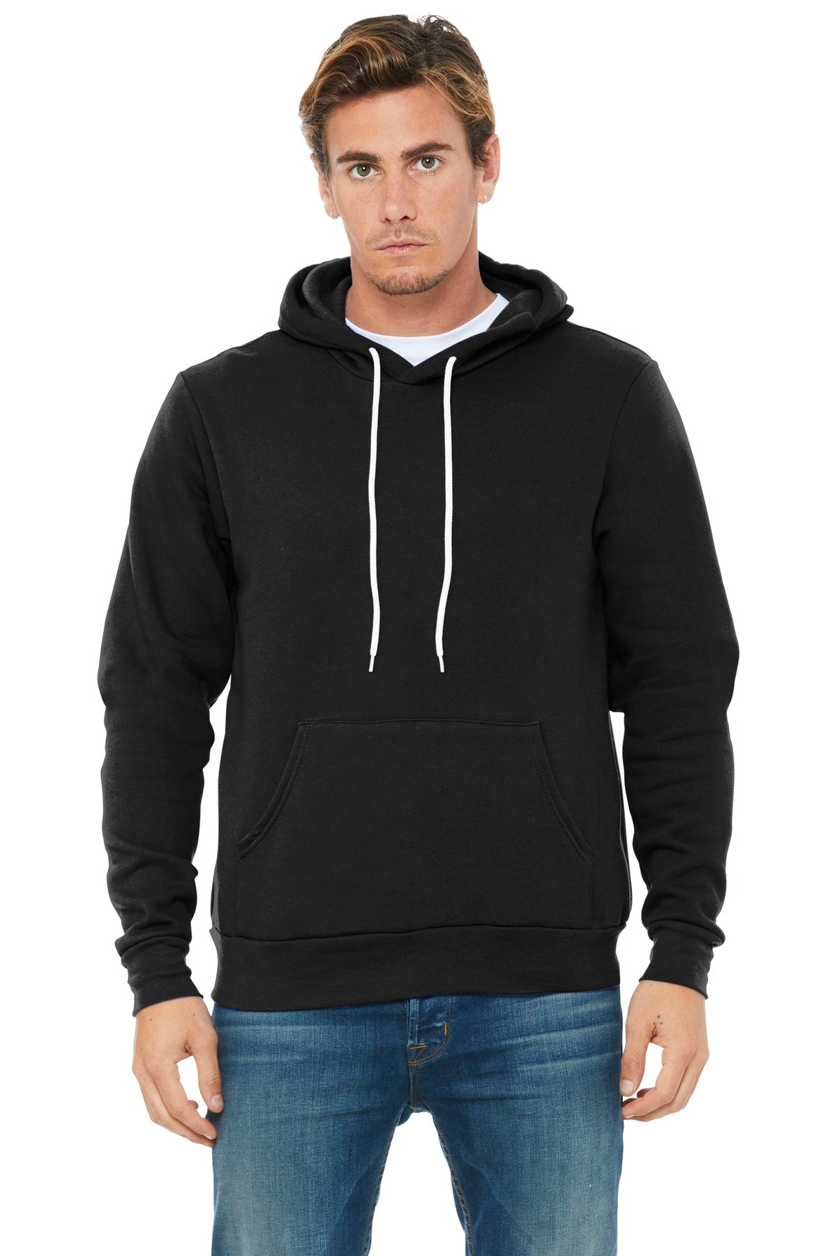 Retail fit Tear-away label White drawcords Side seamed Kanga - Black