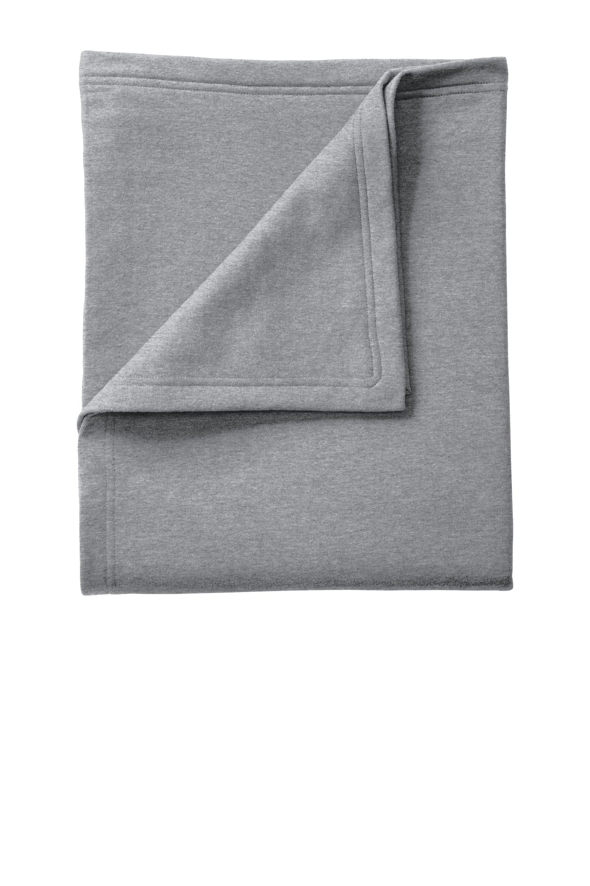 This classic fleece blanket is soft and warm and color-coord - Athletic Heather