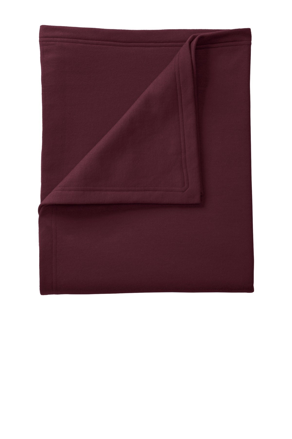 This classic fleece blanket is soft and warm and color-coord - Maroon