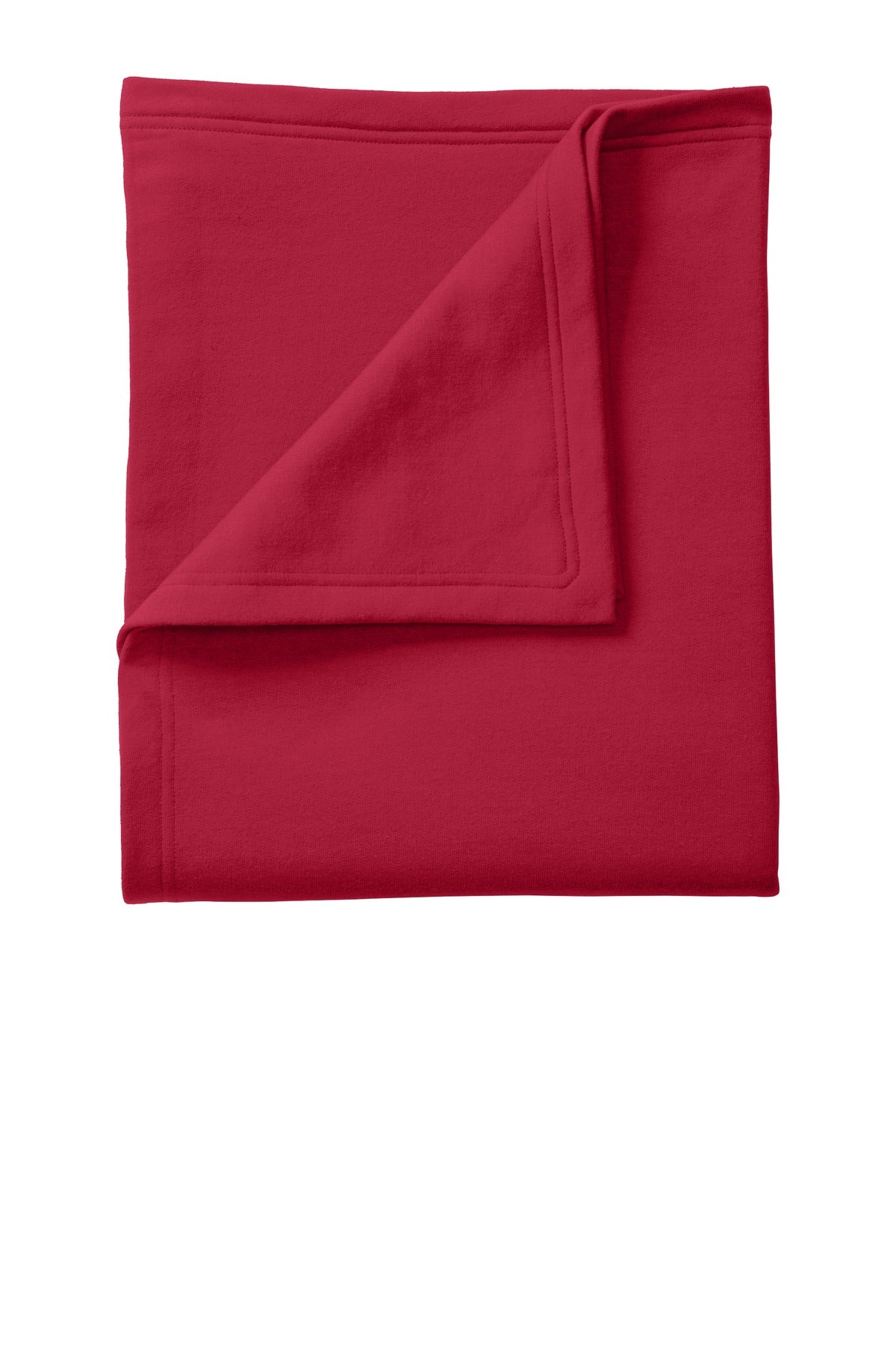 This classic fleece blanket is soft and warm and color-coord - Red