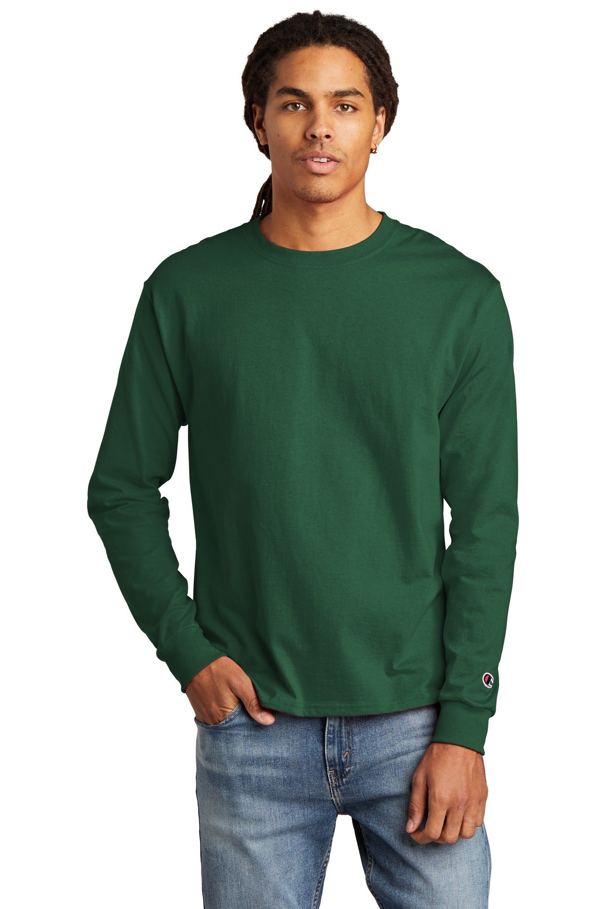5.2-ounce 100% cotton 99/1 cotton/poly (Ash) 90/10 cotton/po - Dark Green