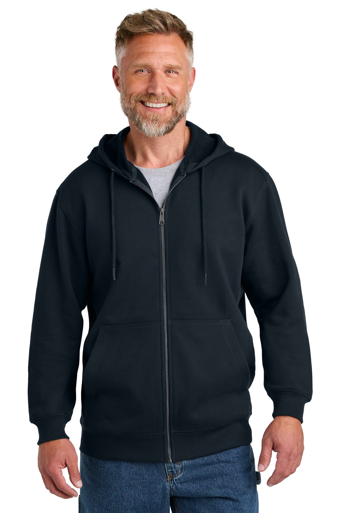 This work-ready hoodie balances durable strength with cotton - Navy