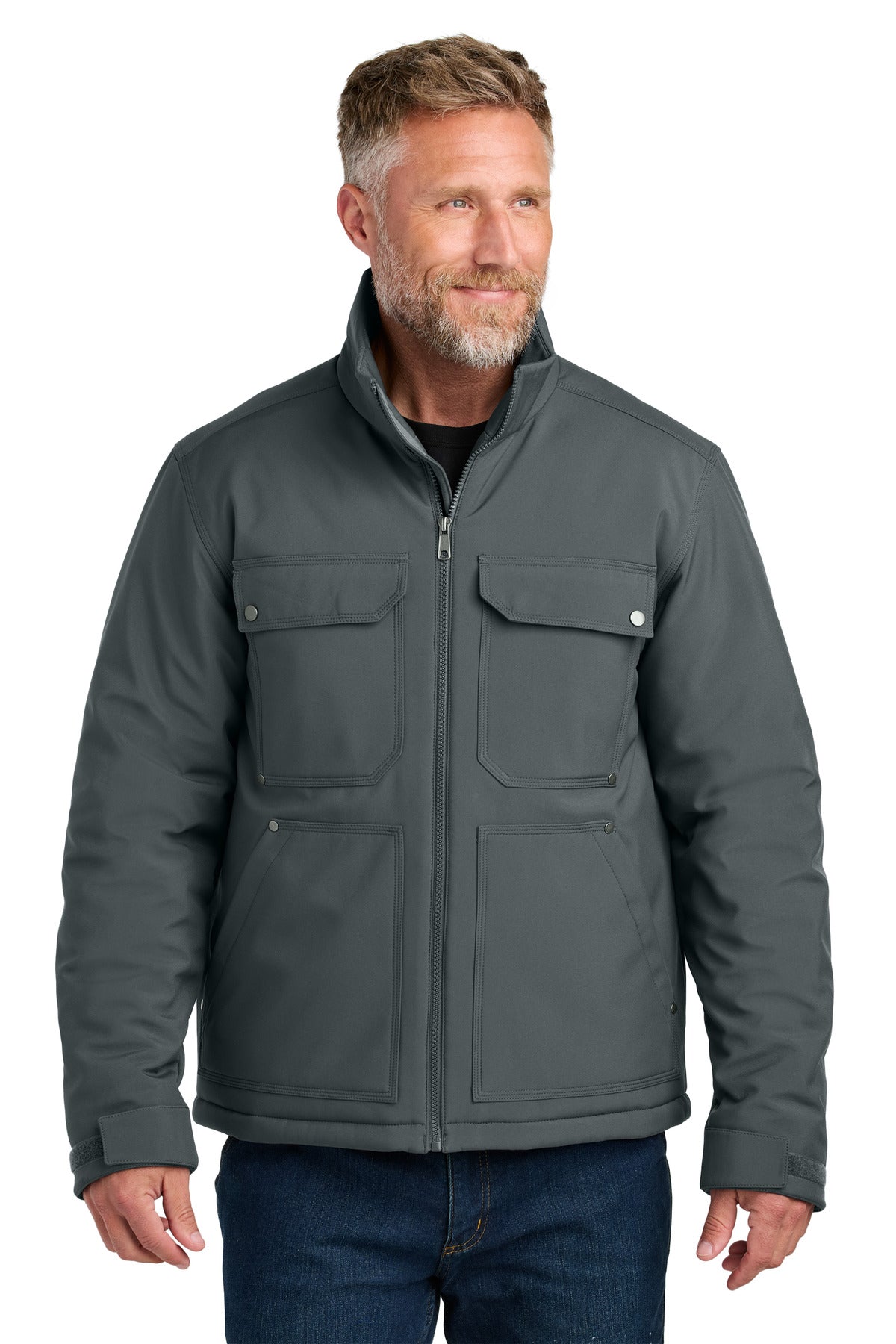 Built with workers in mind this insulated soft shell helps k - Iron Grey