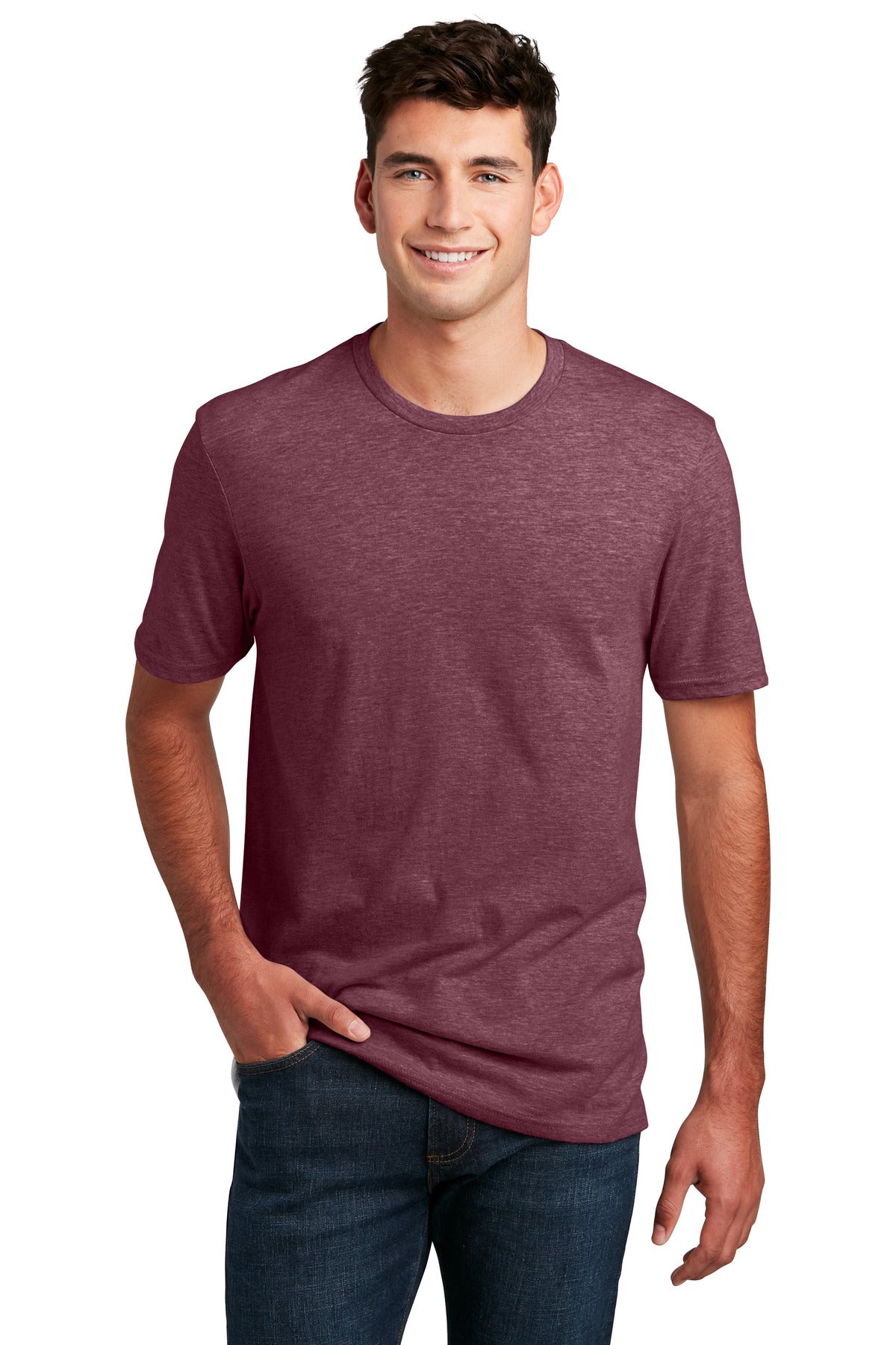 Enjoy 100% pure tee perfection from the softest blend.4.3-ou - Heathered Cardinal