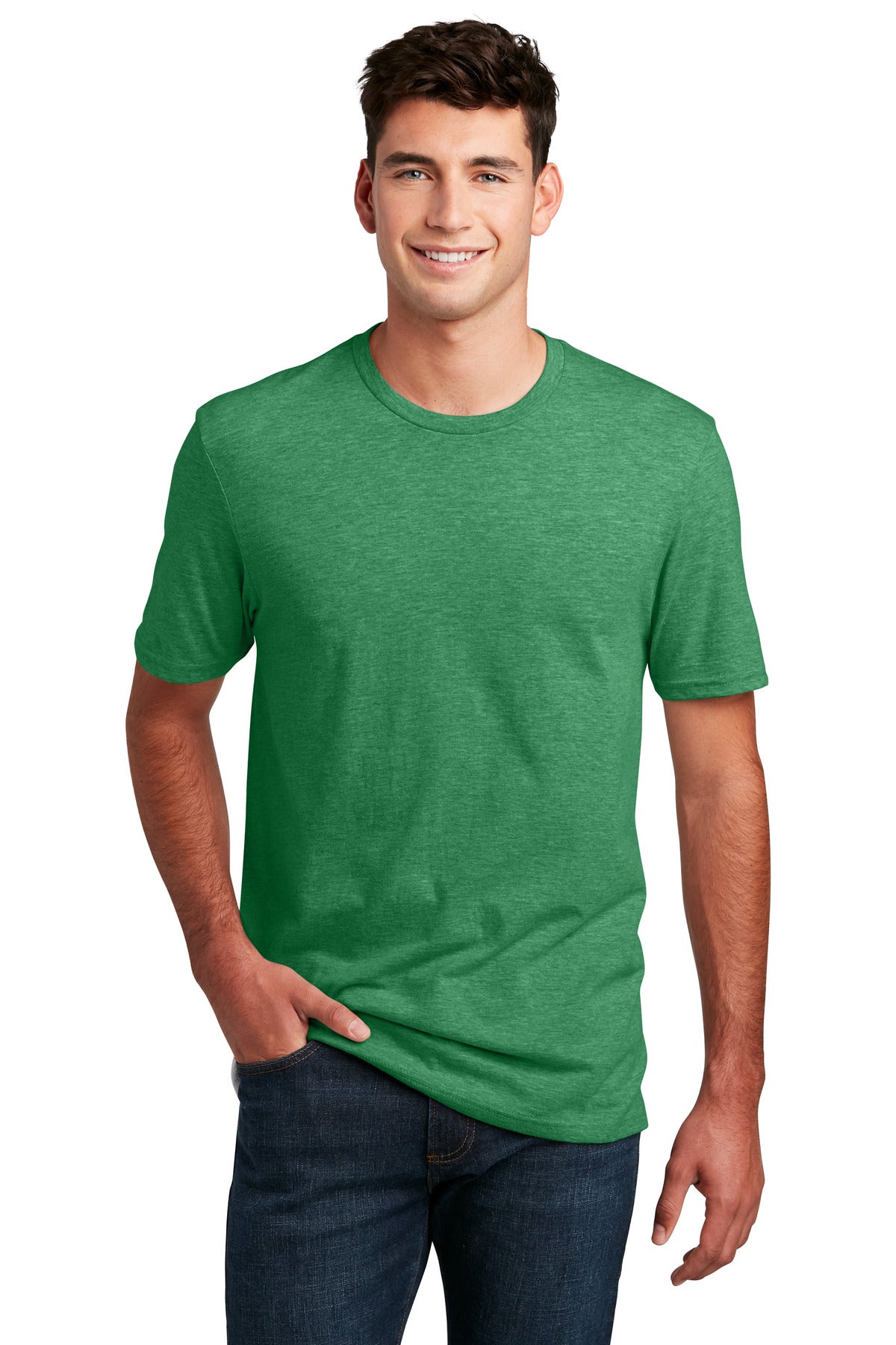 Enjoy 100% pure tee perfection from the softest blend.4.3-ou - Heathered Kelly Green