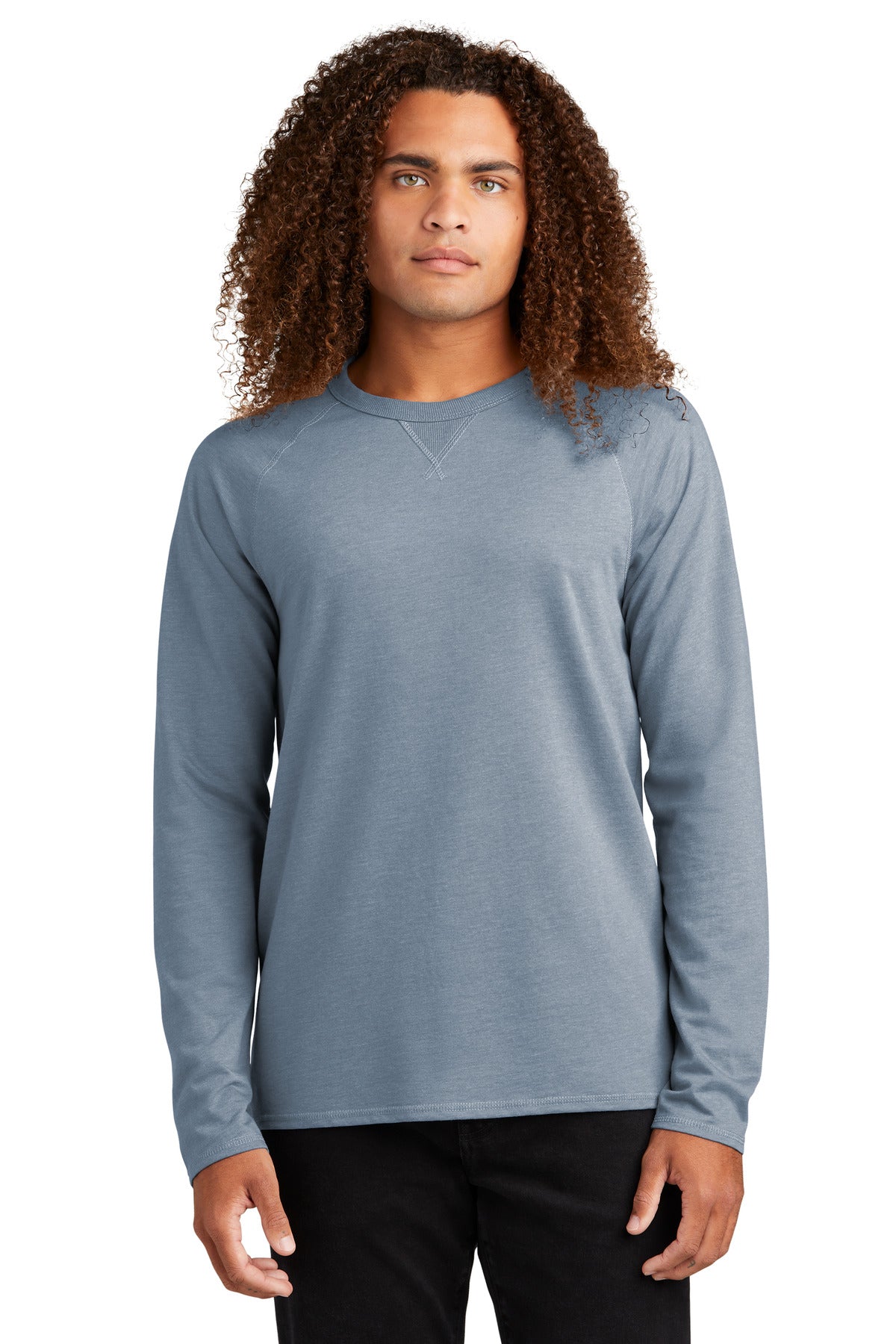 A laid-back vibe captured in the casual ease of French terry - Flint Blue Heather