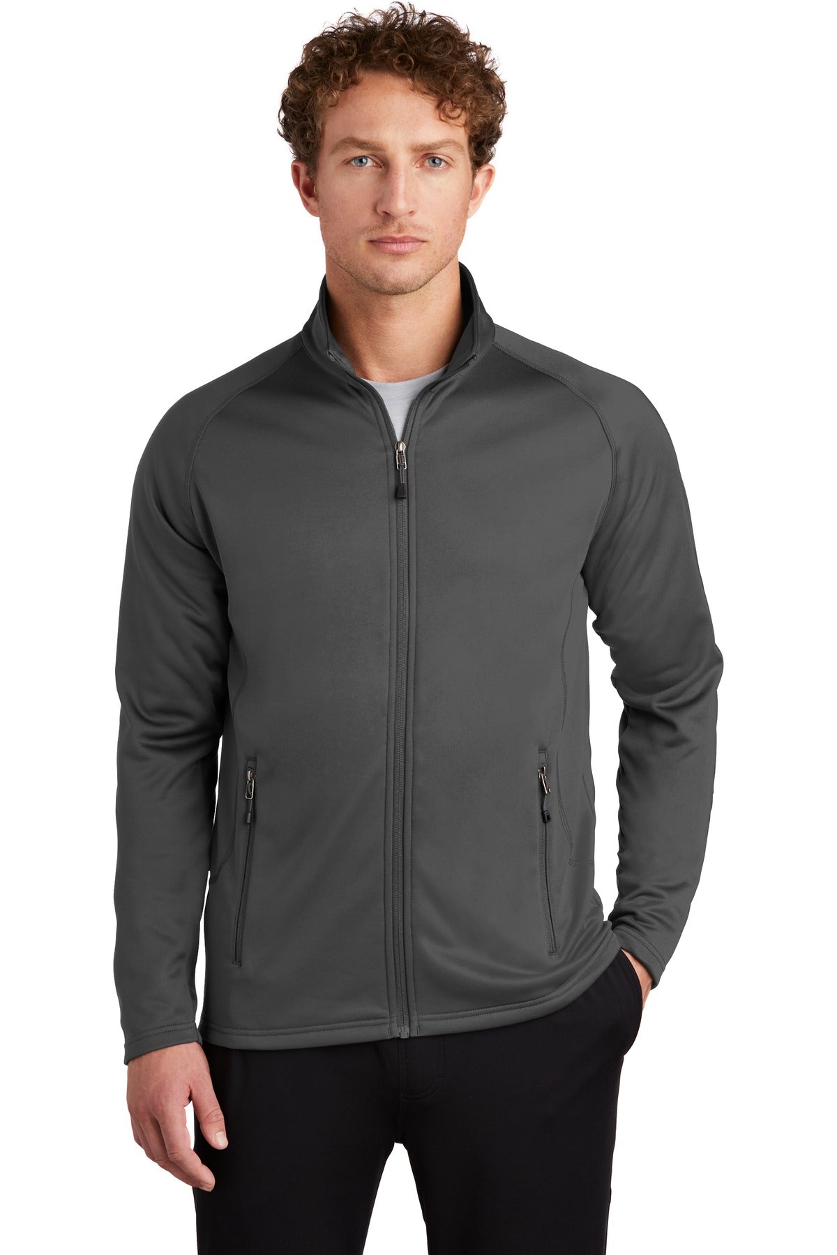 Built for versatility this smooth-faced brushed back fleece - Iron Gate