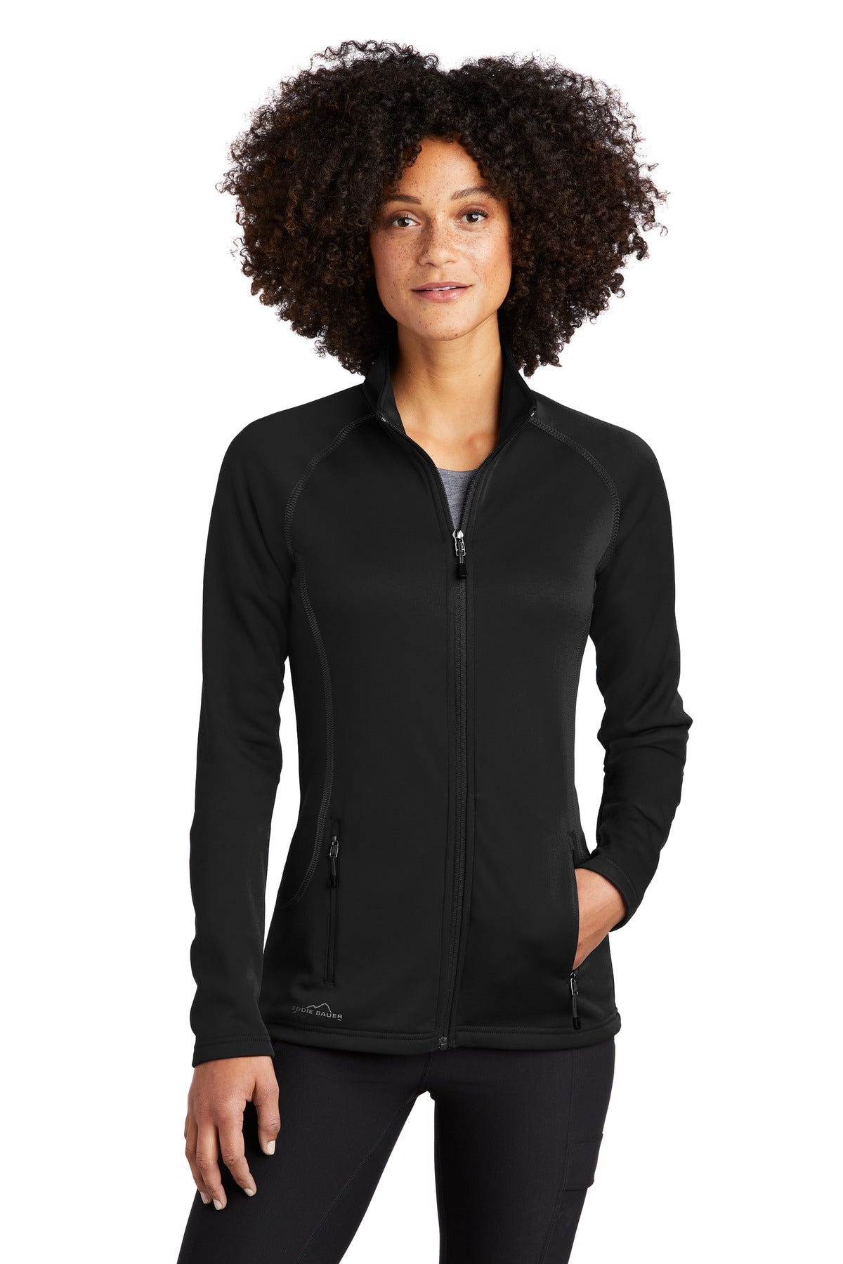Built for versatility this smooth-faced brushed back fleece - Black