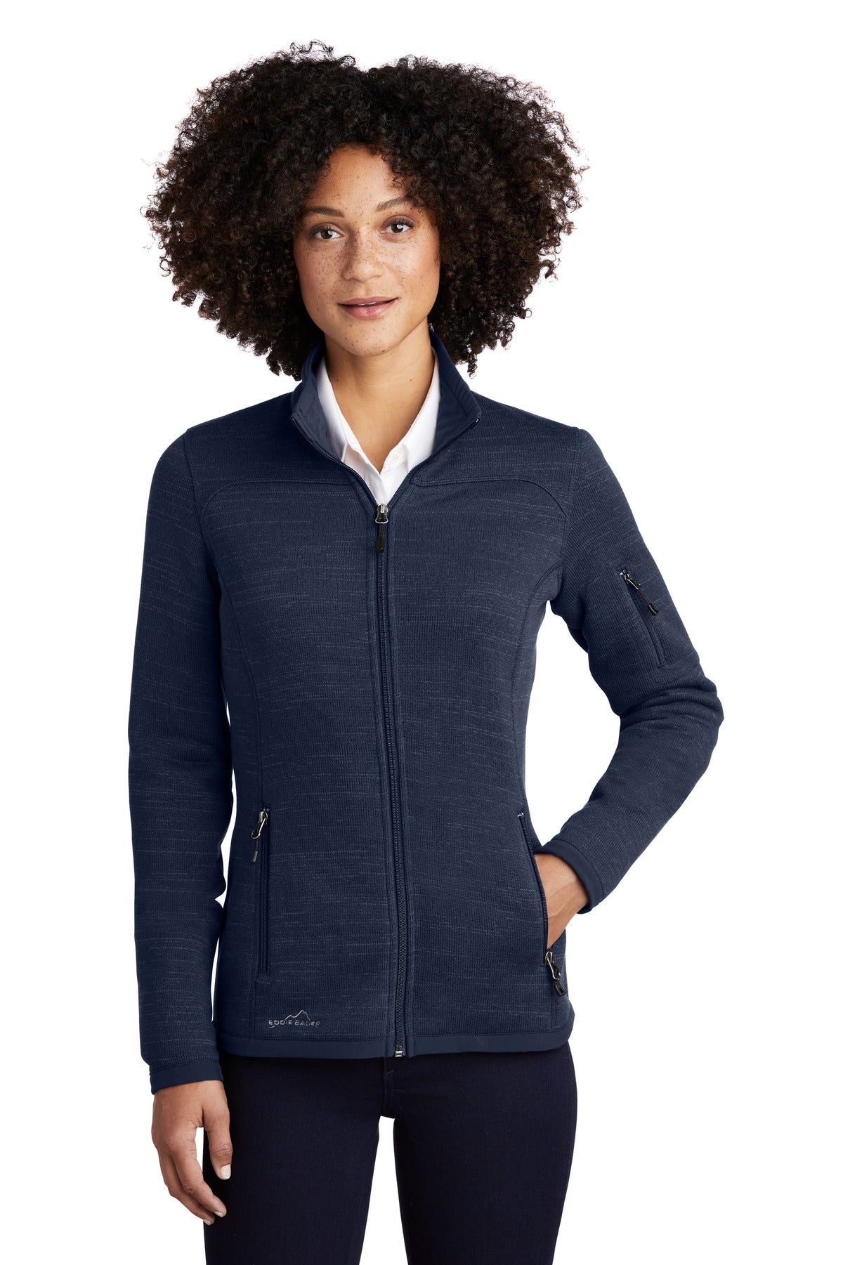 With an authentic outdoorsy lodge look this refined sweater - River Blue Navy Heather