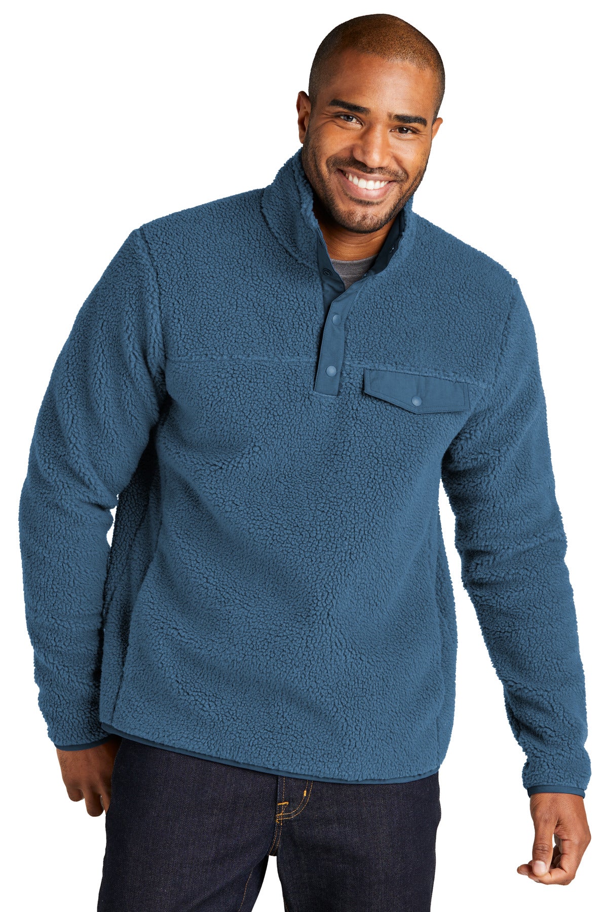 Nubby high-pile fleece makes this trendy pullover the perfec - Regatta Blue