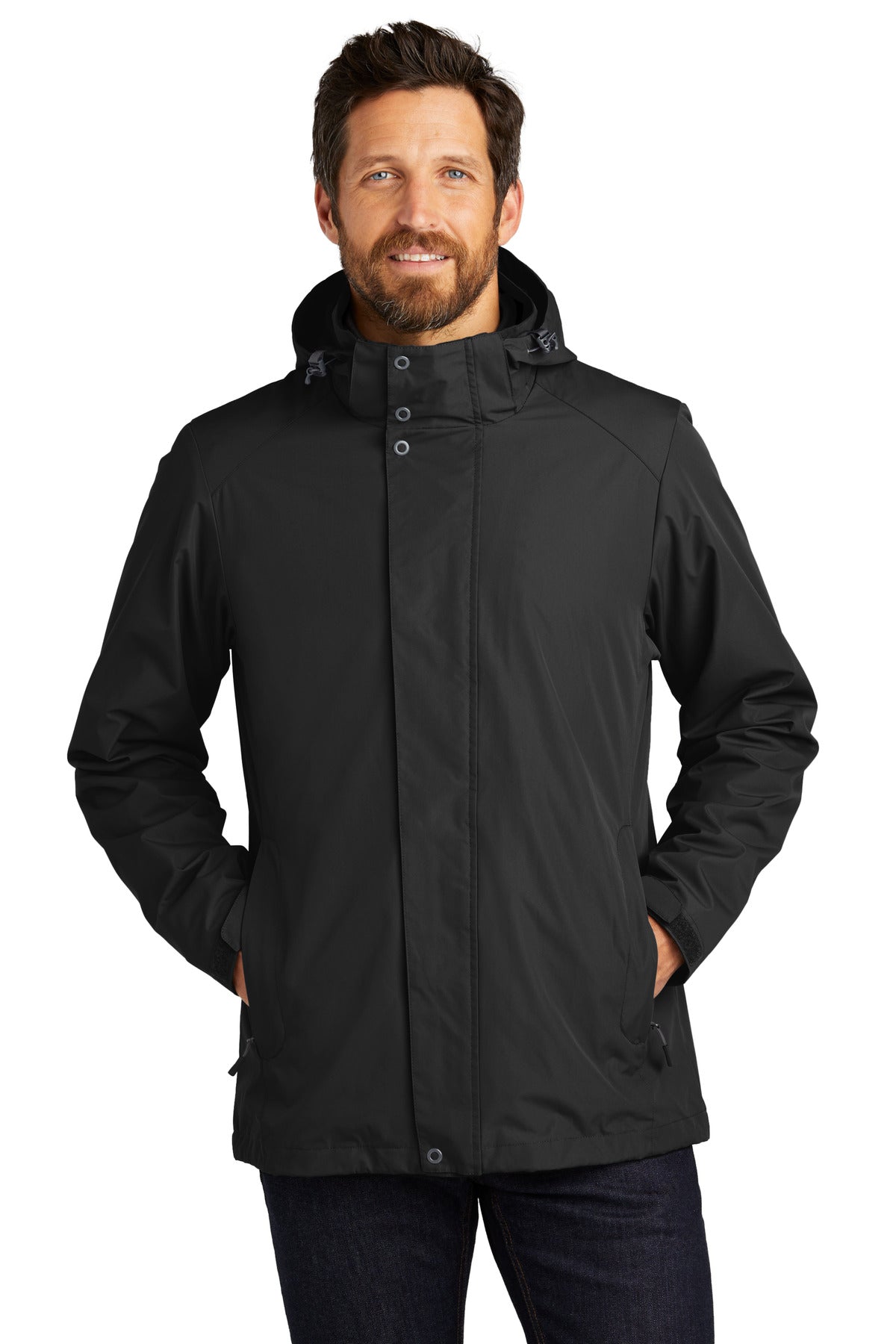 This 3-in-1 jacket outsmarts the cold with all-weather versa - Black