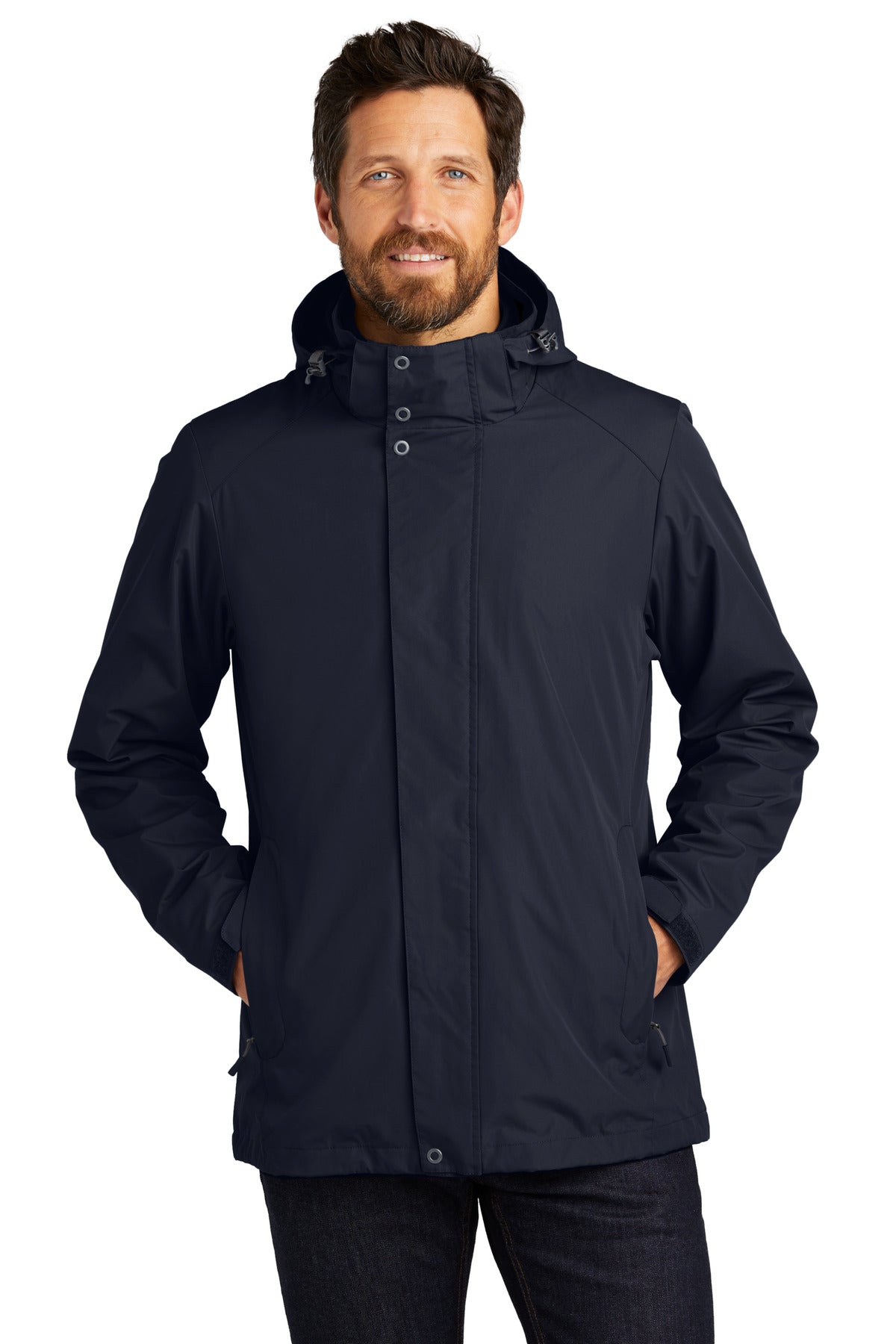 This 3-in-1 jacket outsmarts the cold with all-weather versa - River Blue Navy