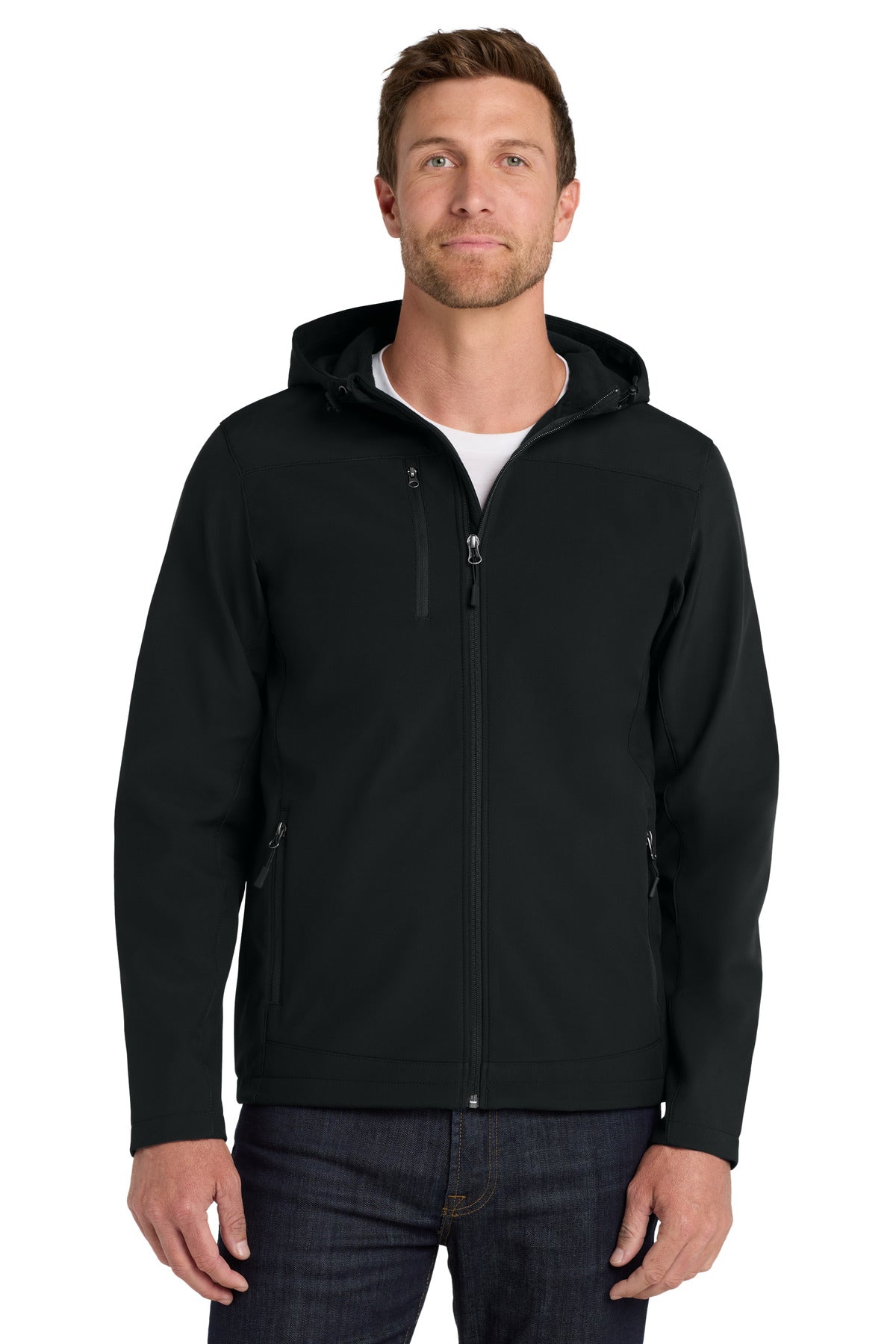 An attached hood and bold colorblocking give this well-price - Black