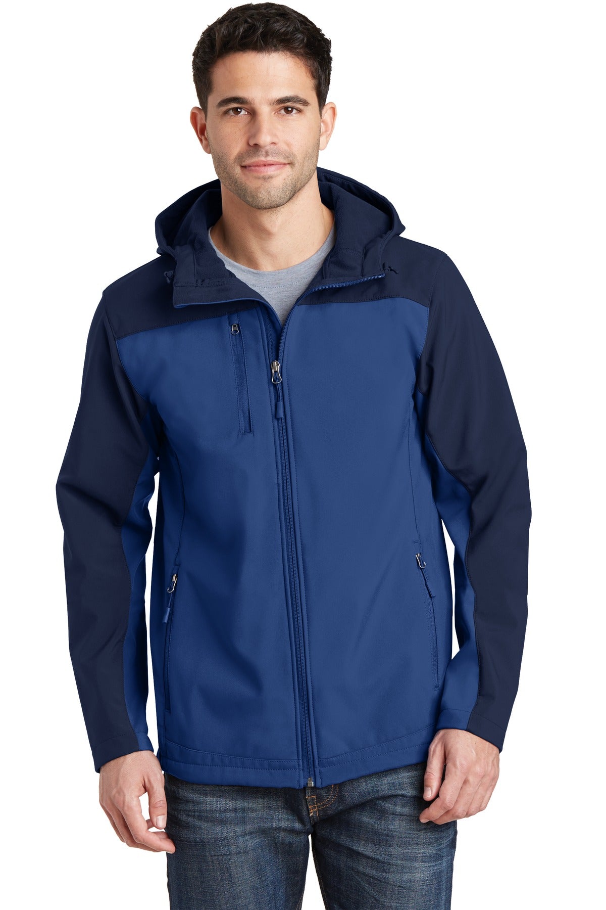 An attached hood and bold colorblocking give this well-price - Night Sky Blue/ Dress Blue Navy