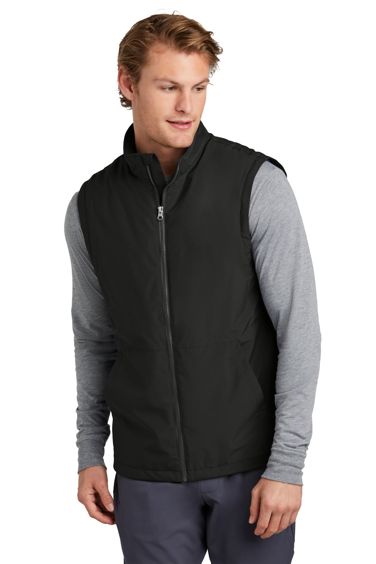 This insulated vest offers layerable warmth and water-resist - Black