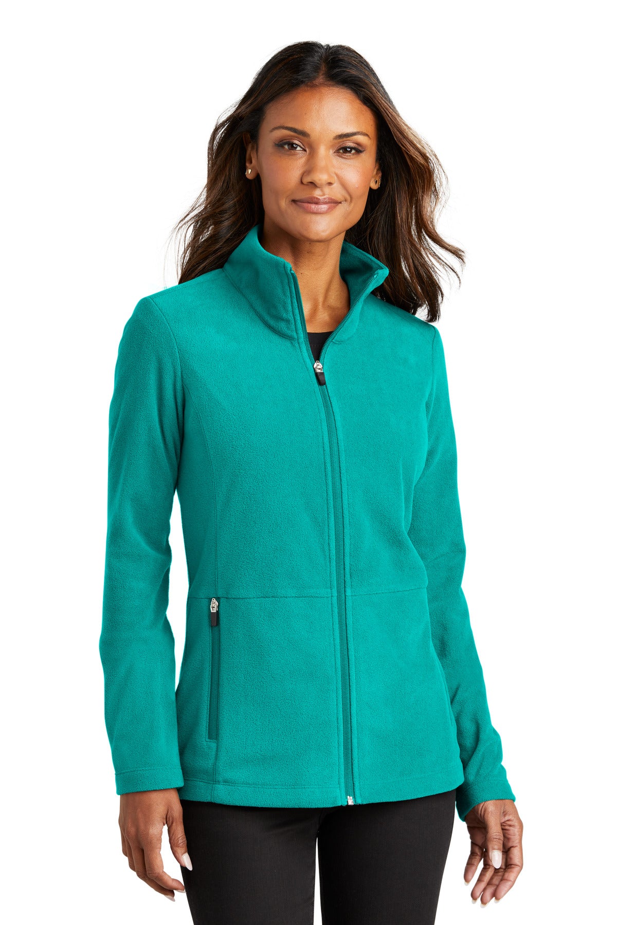 Soft lightweight and low-profile this anti-pill microfleece - Teal Blue