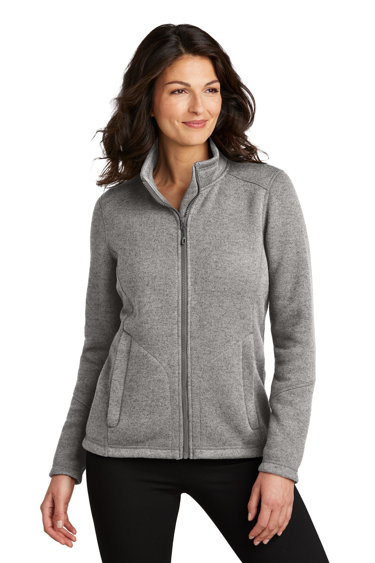 With a subtle heathered pattern our Arc Sweater Fleece combi - Deep Smoke Heather