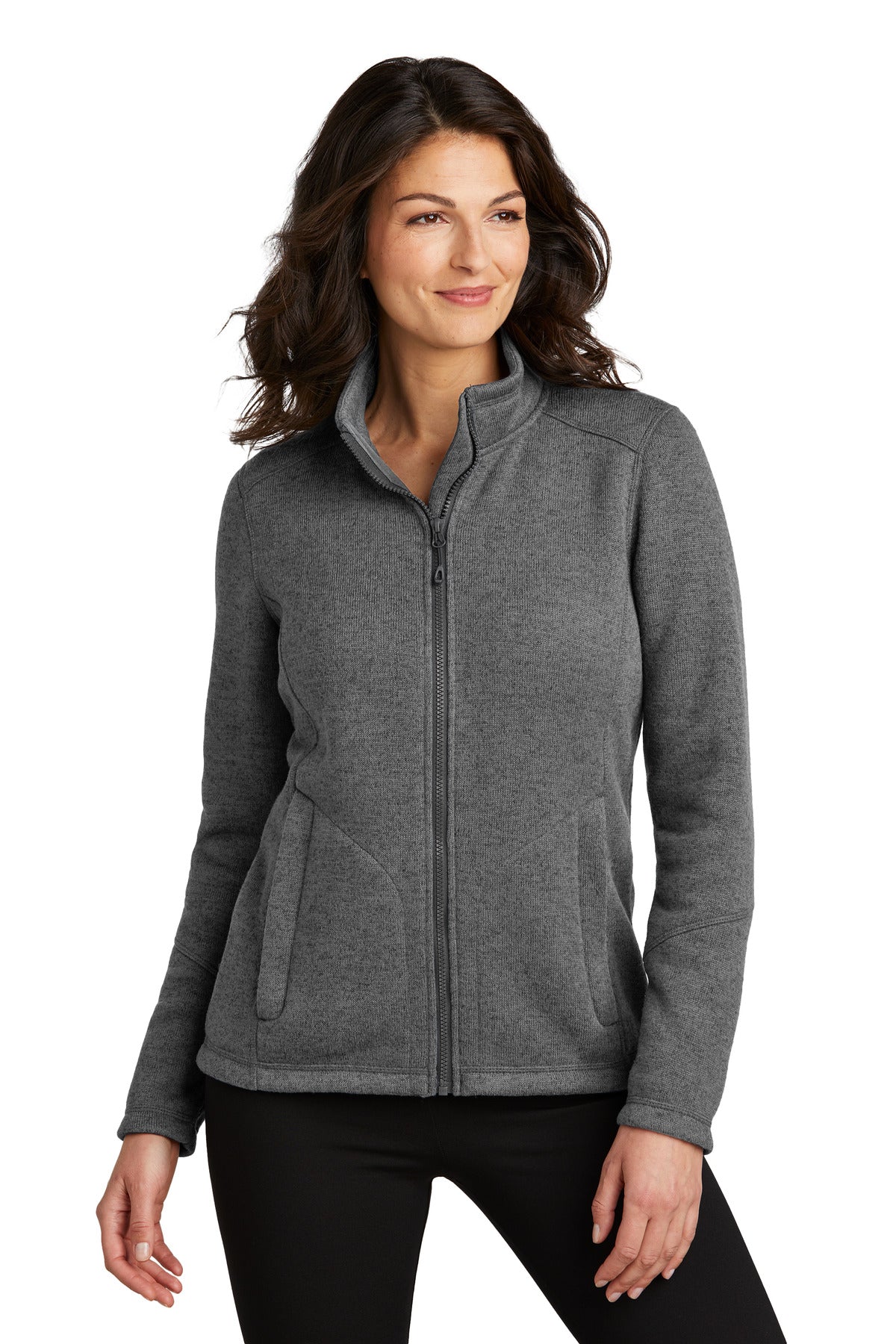 With a subtle heathered pattern our Arc Sweater Fleece combi - Grey Smoke Heather