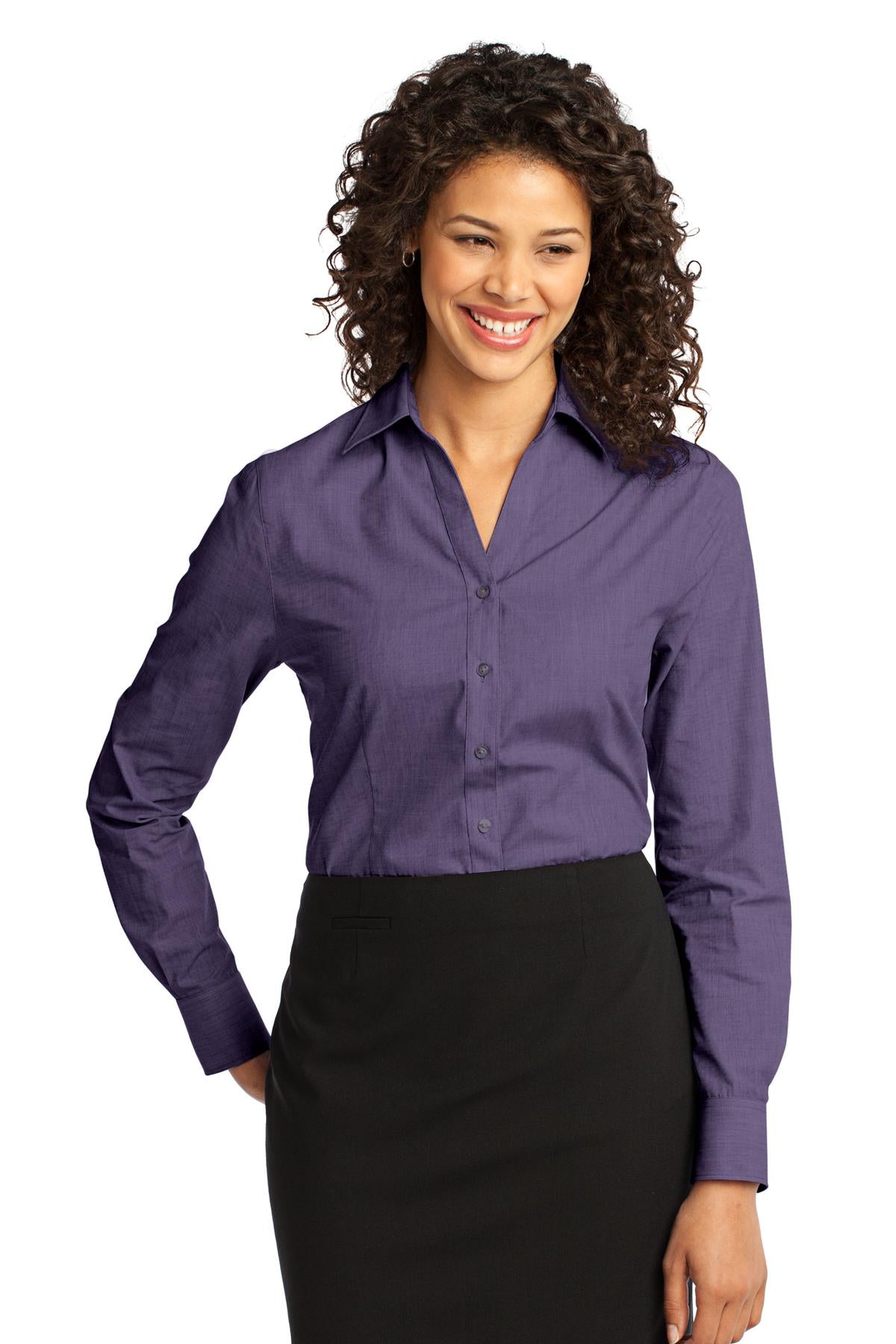 With a beautiful two-color weave--not to mention wrinkle res - Grape Harvest