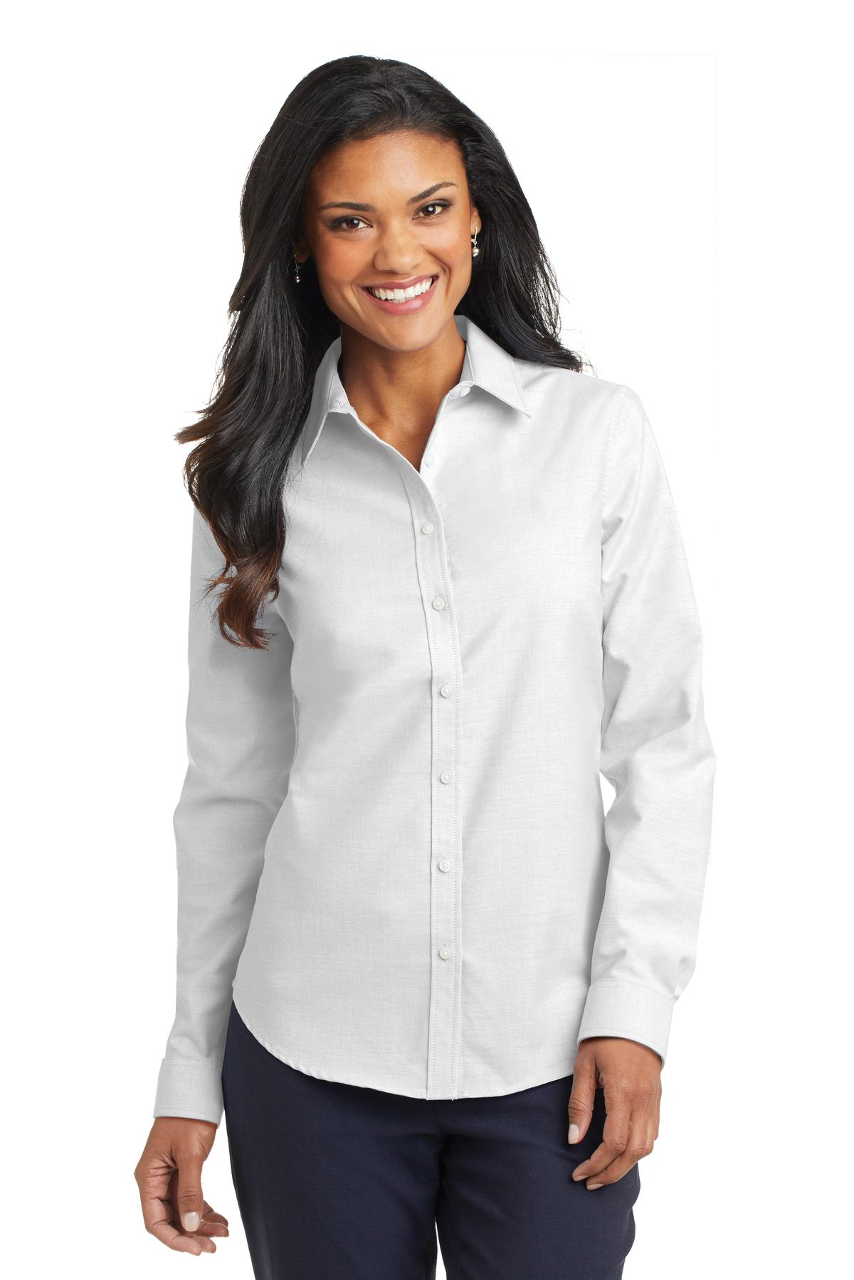Look your best in a tried-and-true oxford that performs. Des - White