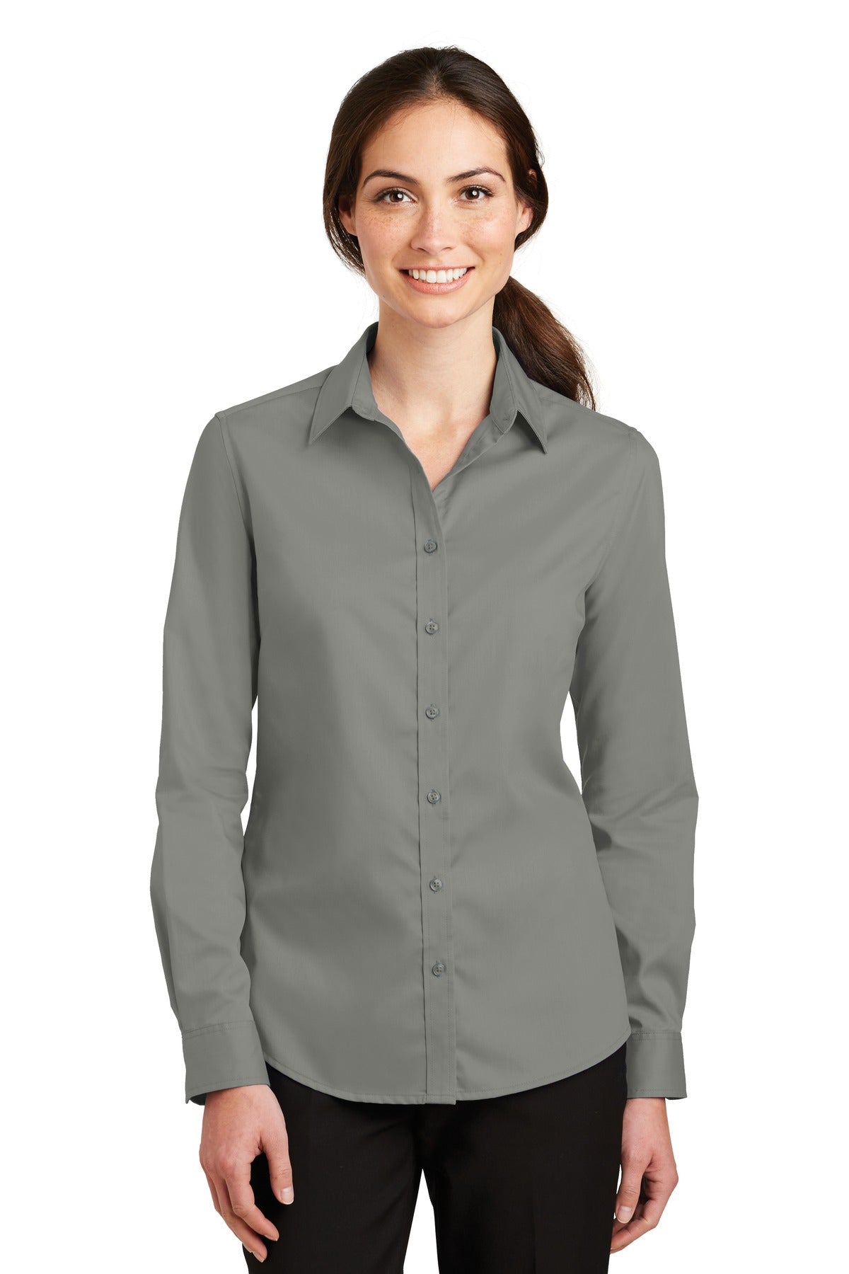 A heavy hitter in performance our SuperPro Twill Shirt easil - Monument Grey