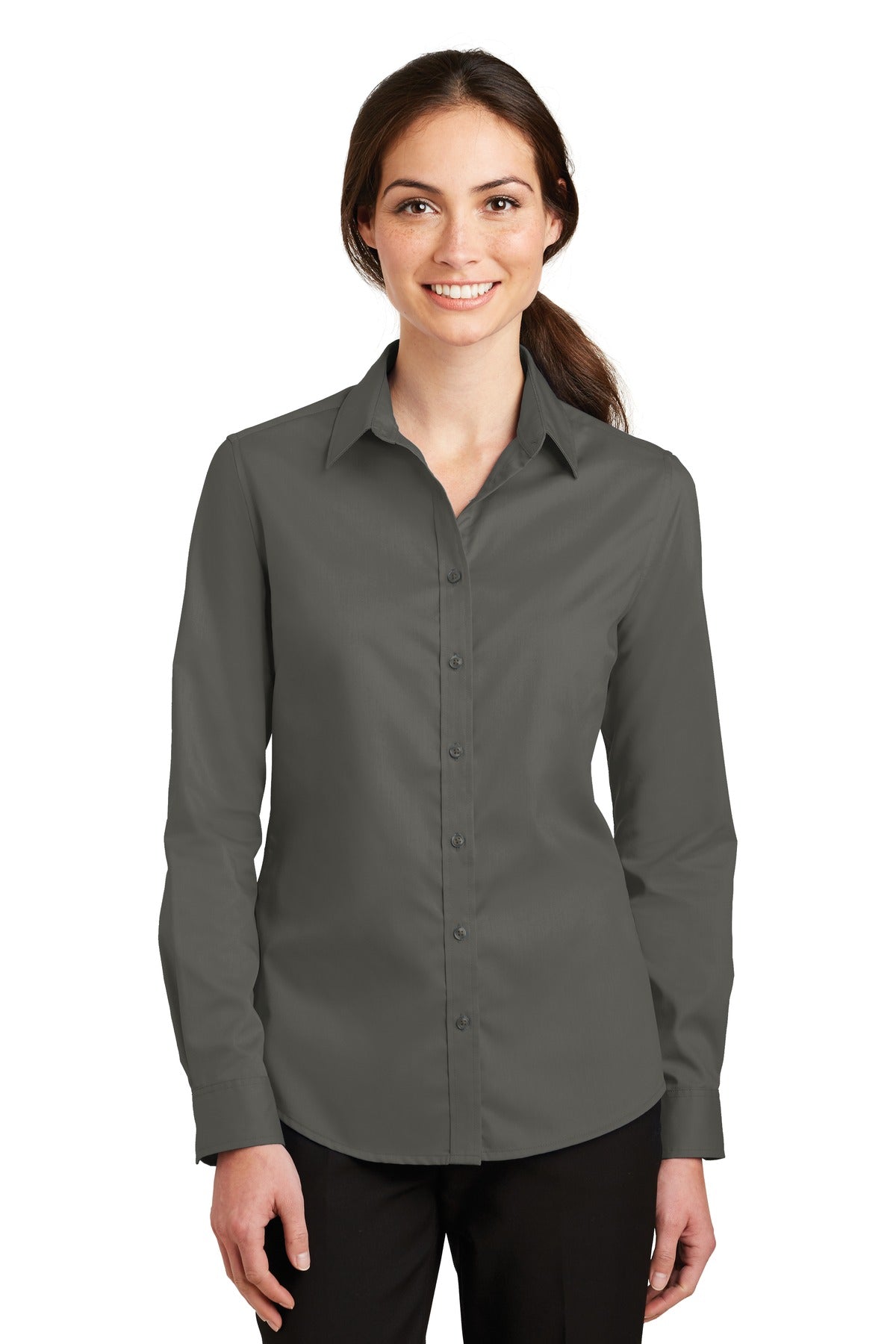 A heavy hitter in performance our SuperPro Twill Shirt easil - Sterling Grey
