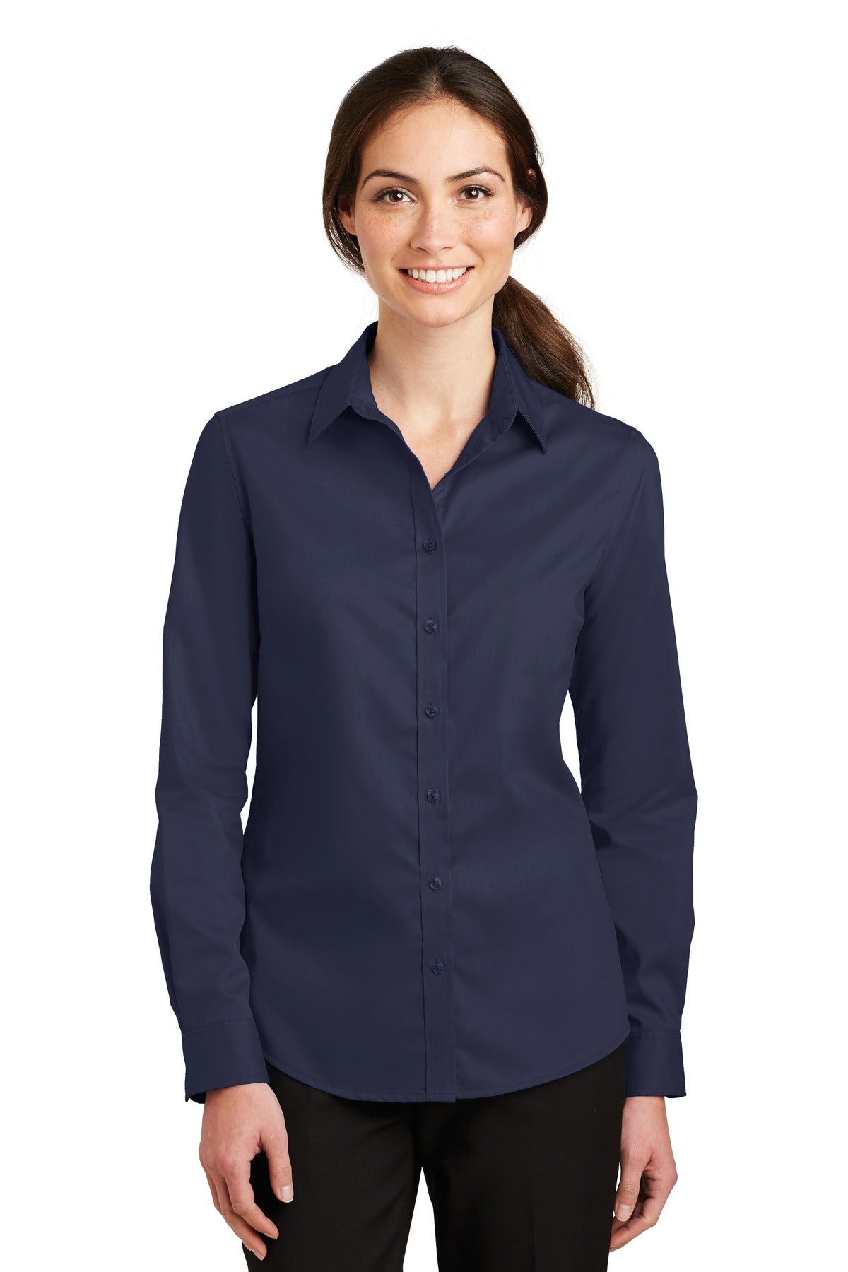 A heavy hitter in performance our SuperPro Twill Shirt easil - True Navy