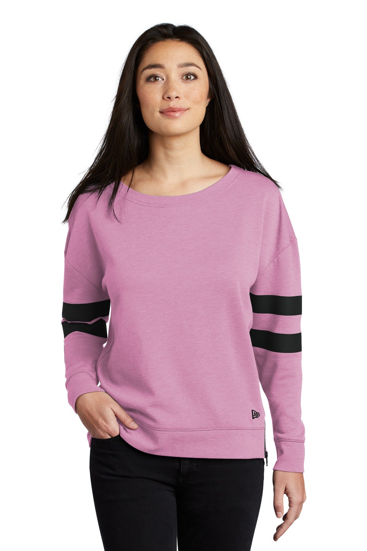 With a boxier and shorter silhouette this relaxed crew has a - Lilac Heather