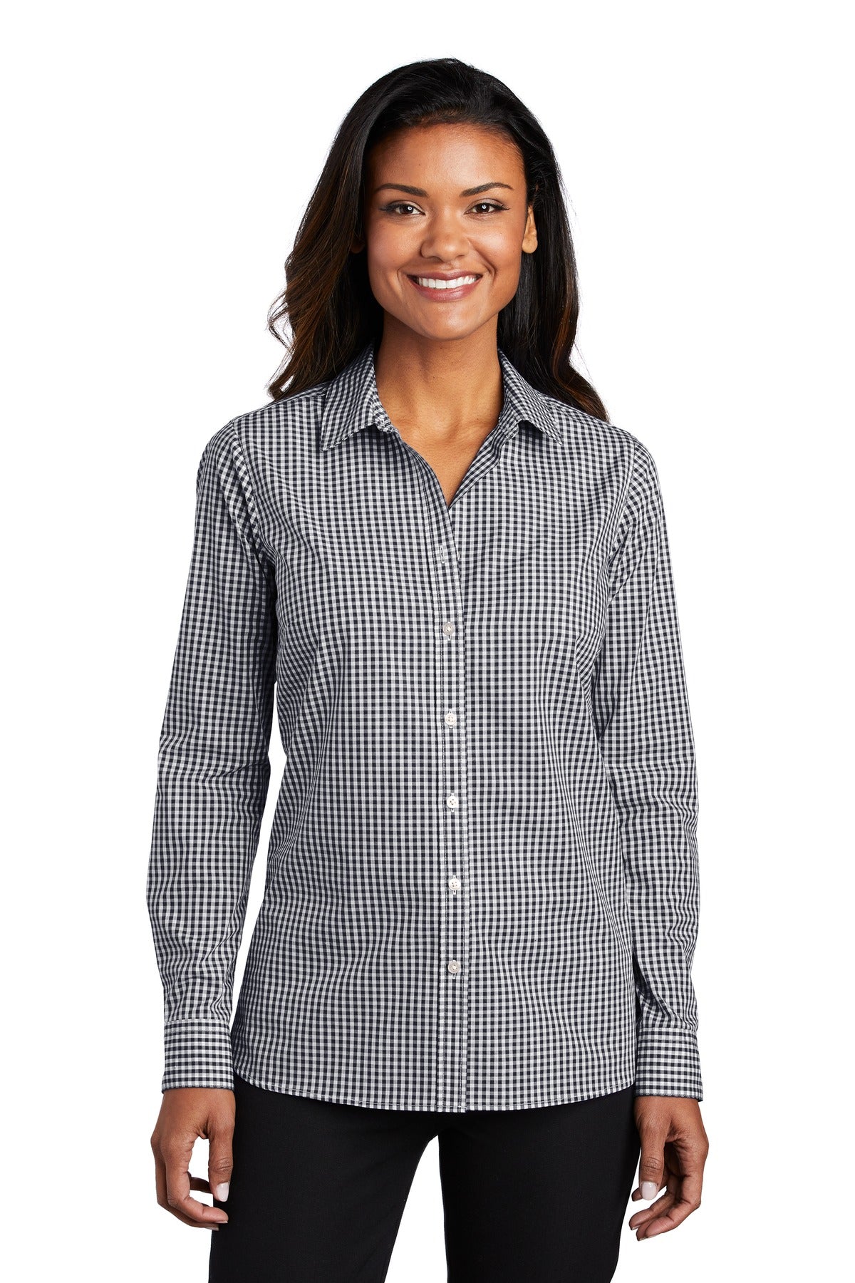 Banish boring office attire! Created with traditional gingha - Black/ White