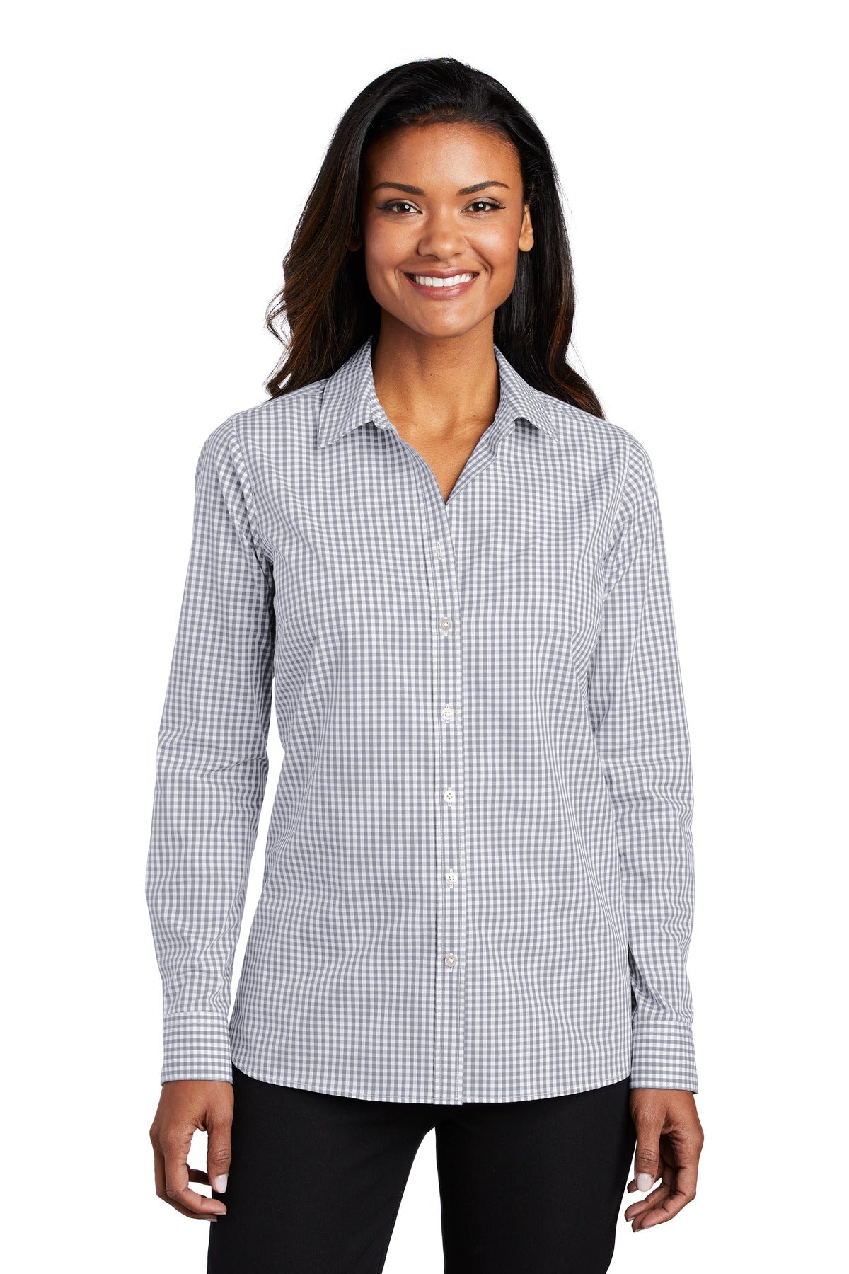 Banish boring office attire! Created with traditional gingha - Gusty Grey/ White