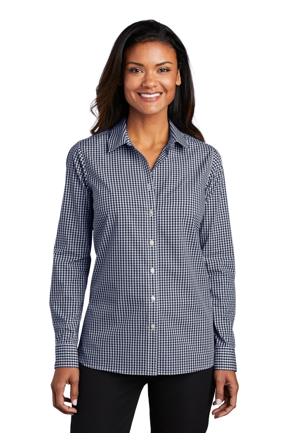 Banish boring office attire! Created with traditional gingha - True Navy/ White